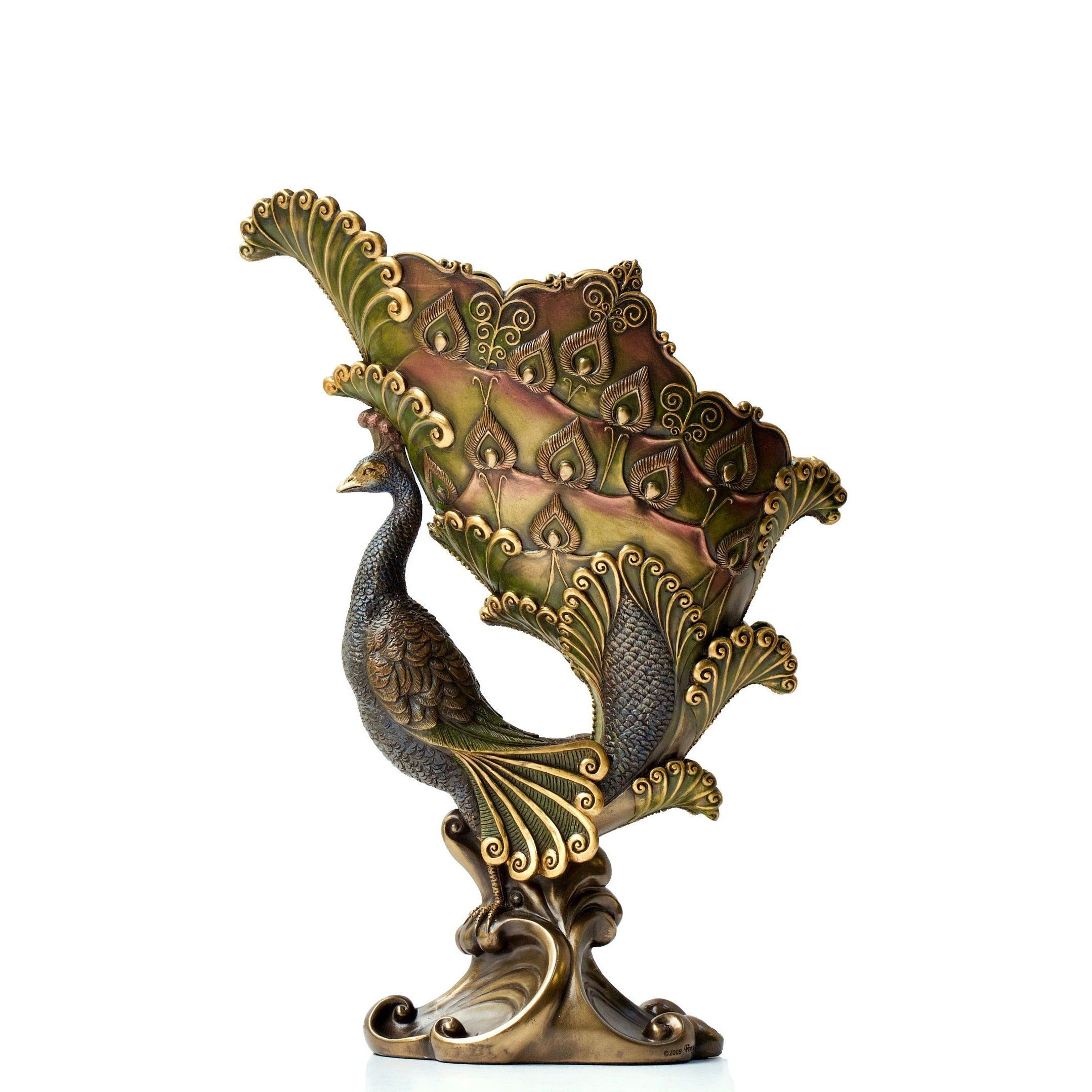 Art nouveau Peacock Centerpiece Bowl