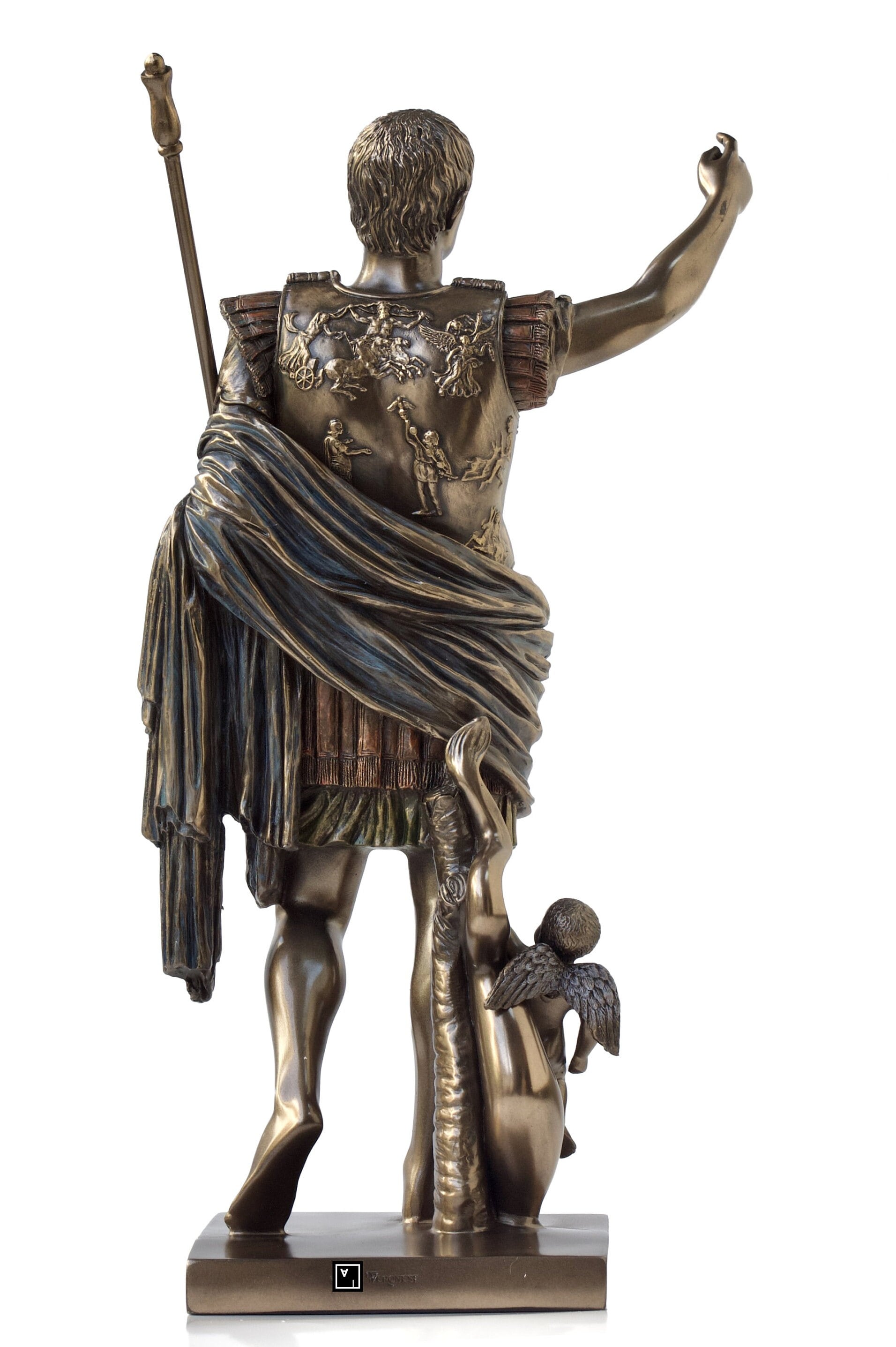 Augustus of Prima Porta Statue: Cold Cast Bronze Figurine