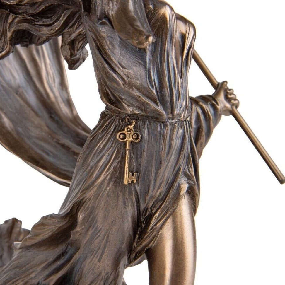 Nyx Statue, Greek Goddess of Night, 11 Inch Cold Cast Bronze Figurine