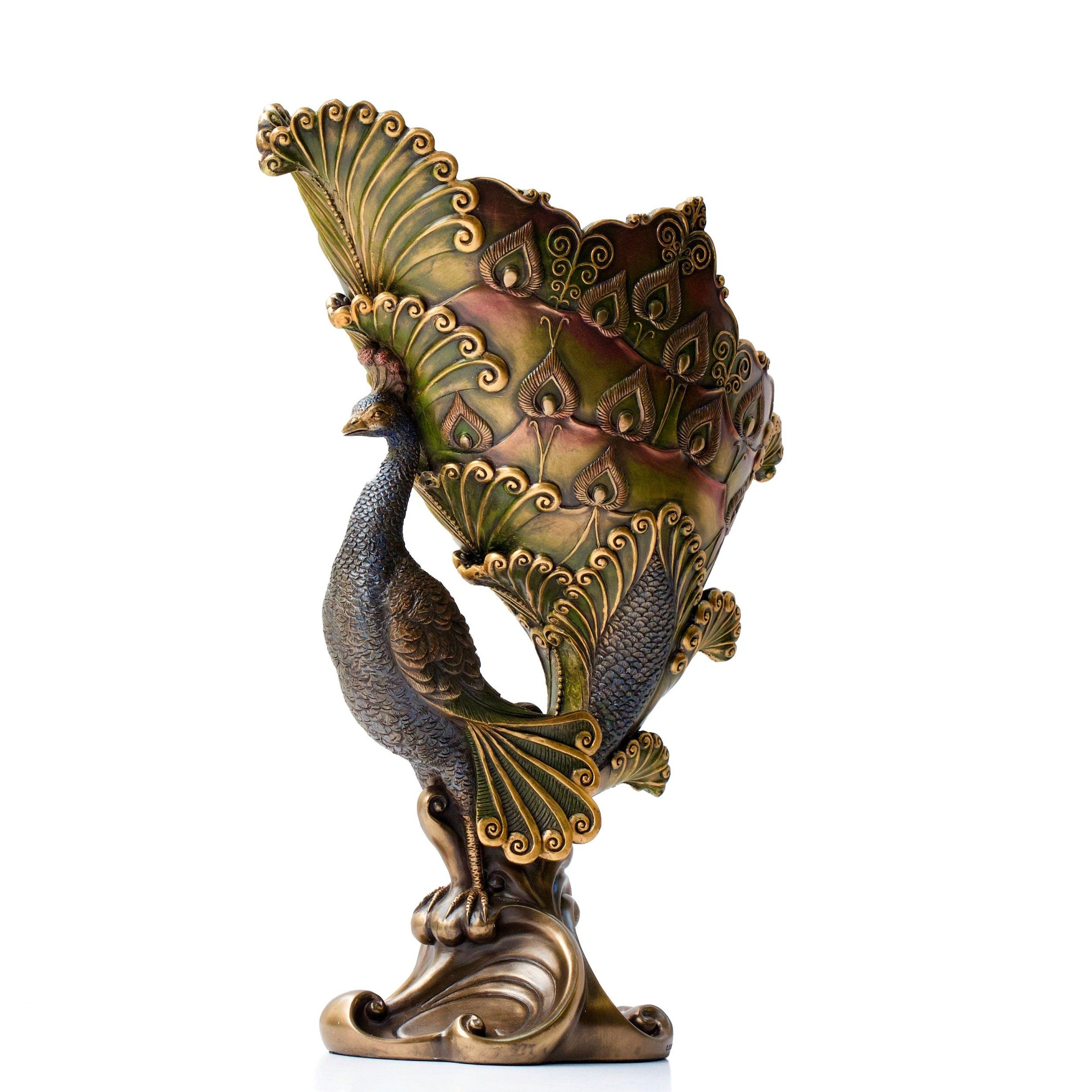 Art nouveau Peacock Centerpiece Bowl