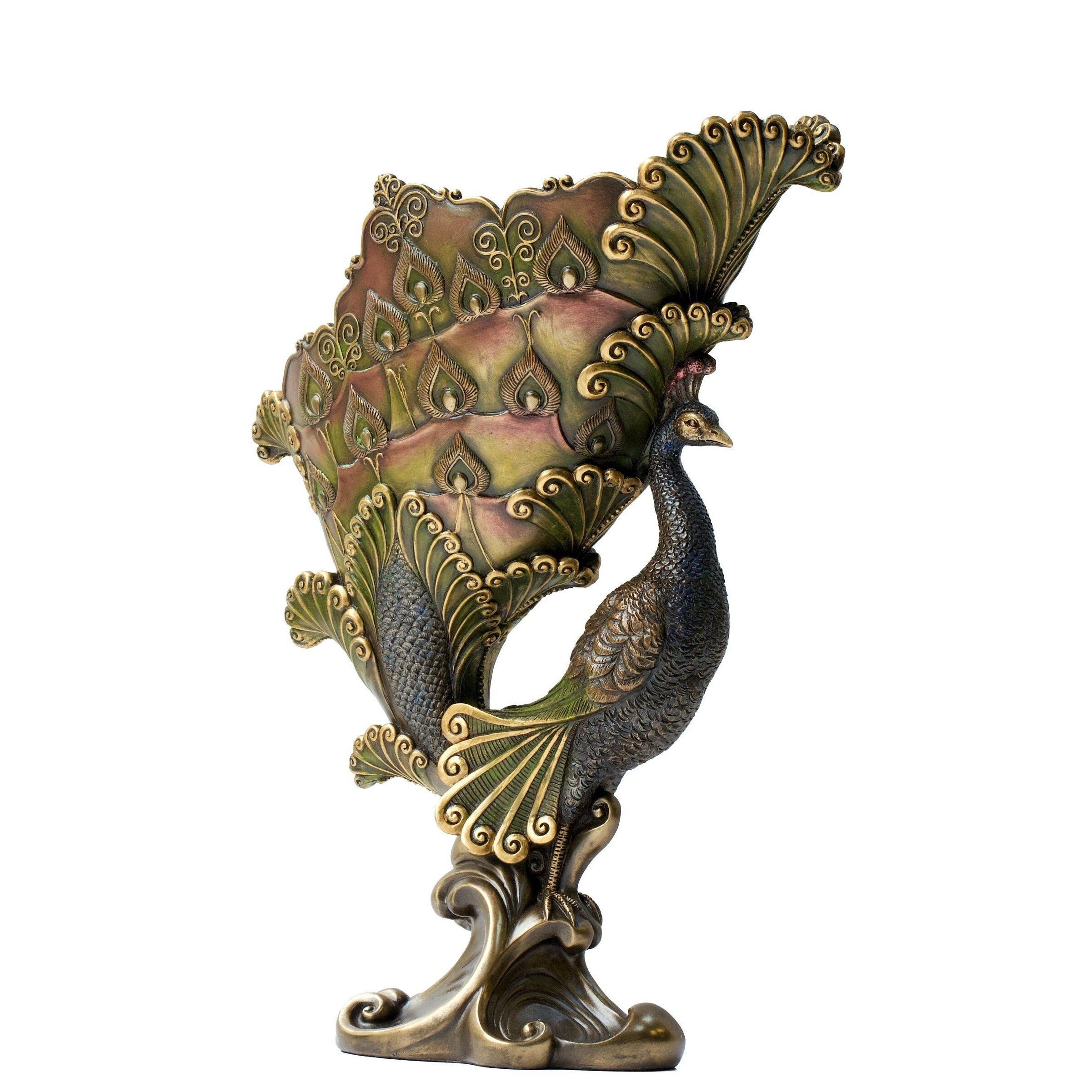 Art nouveau Peacock Centerpiece Bowl