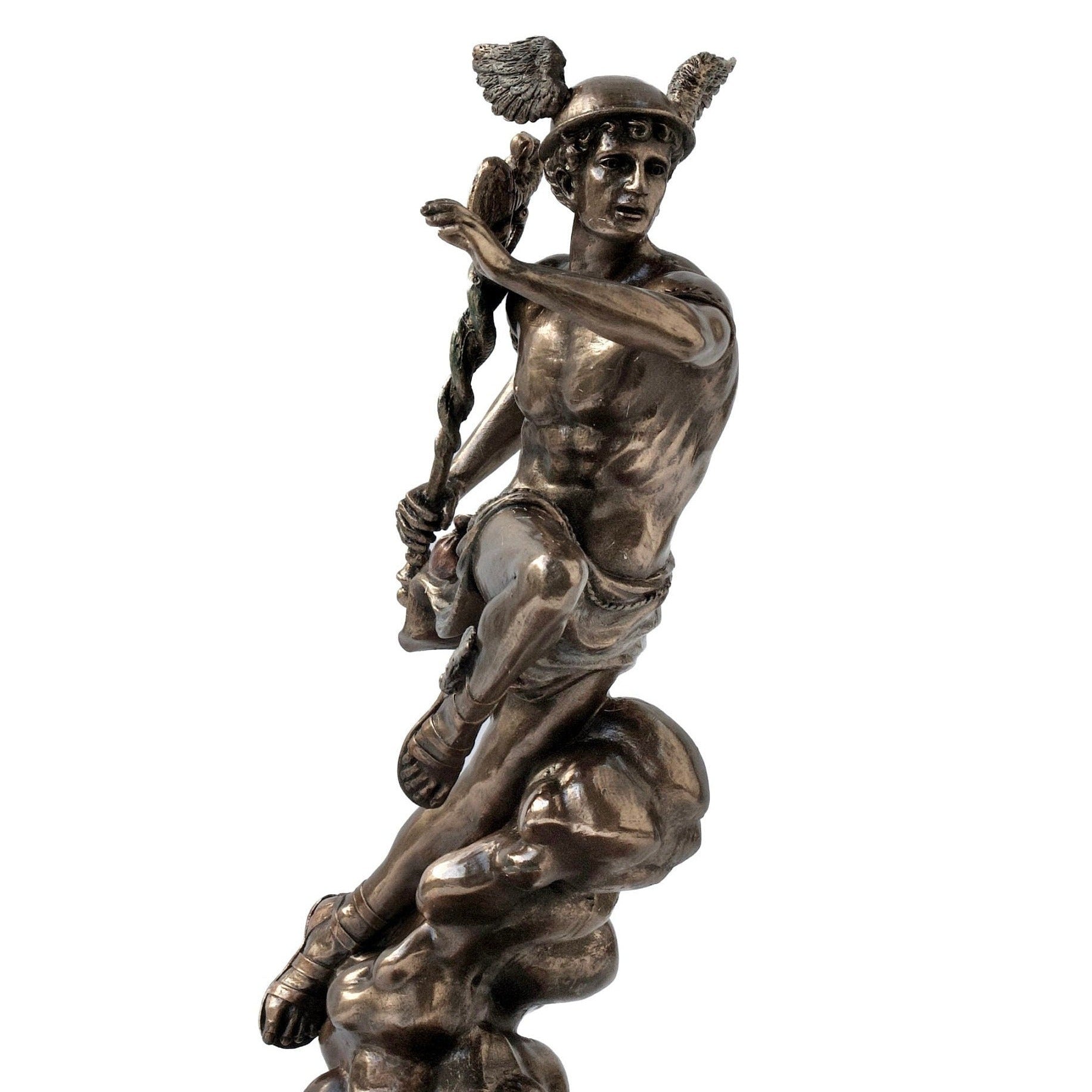 Veronese Design Hermes Statue, Cold Cast Resin, Bronzed Figurine