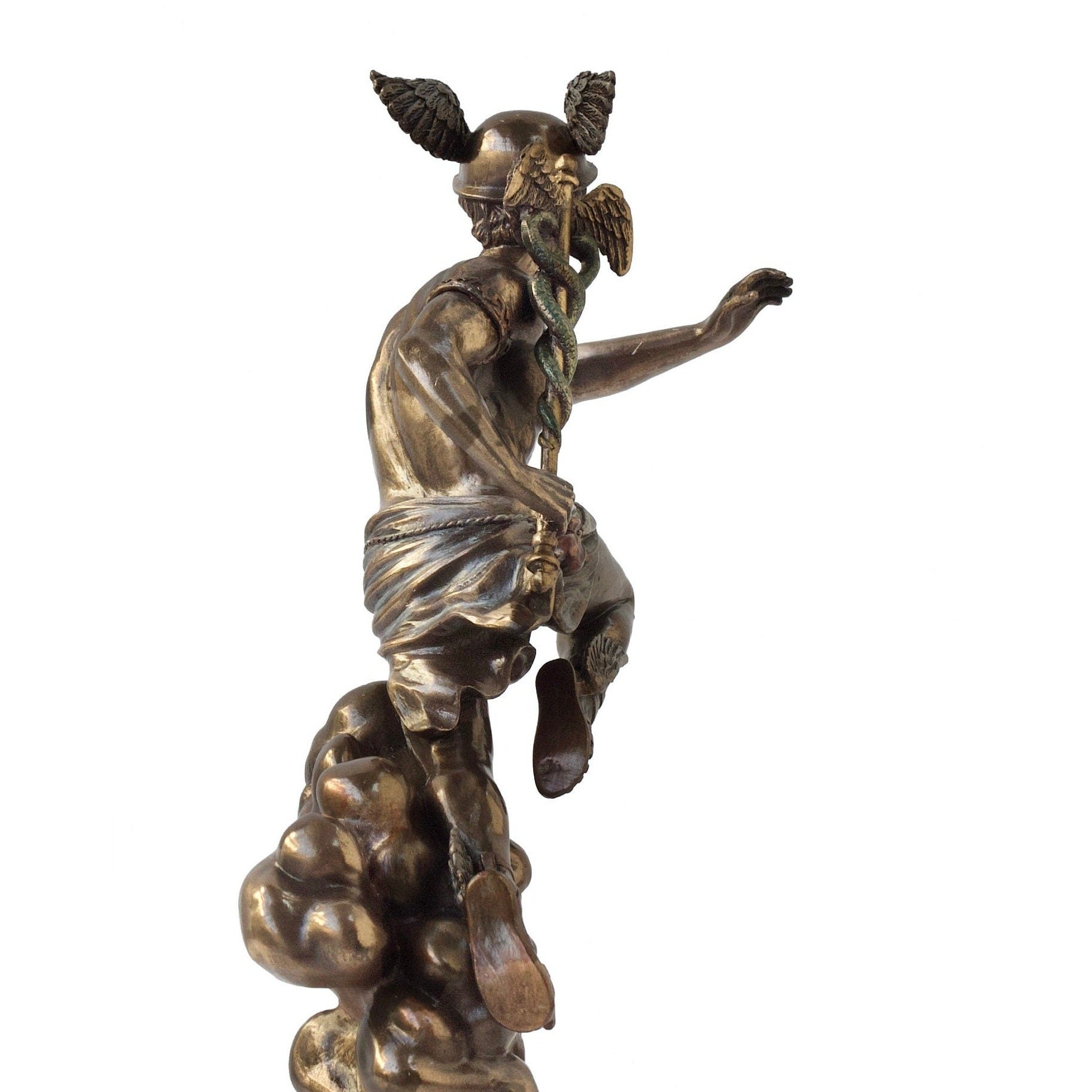Veronese Design Hermes Statue, Cold Cast Resin, Bronzed Figurine