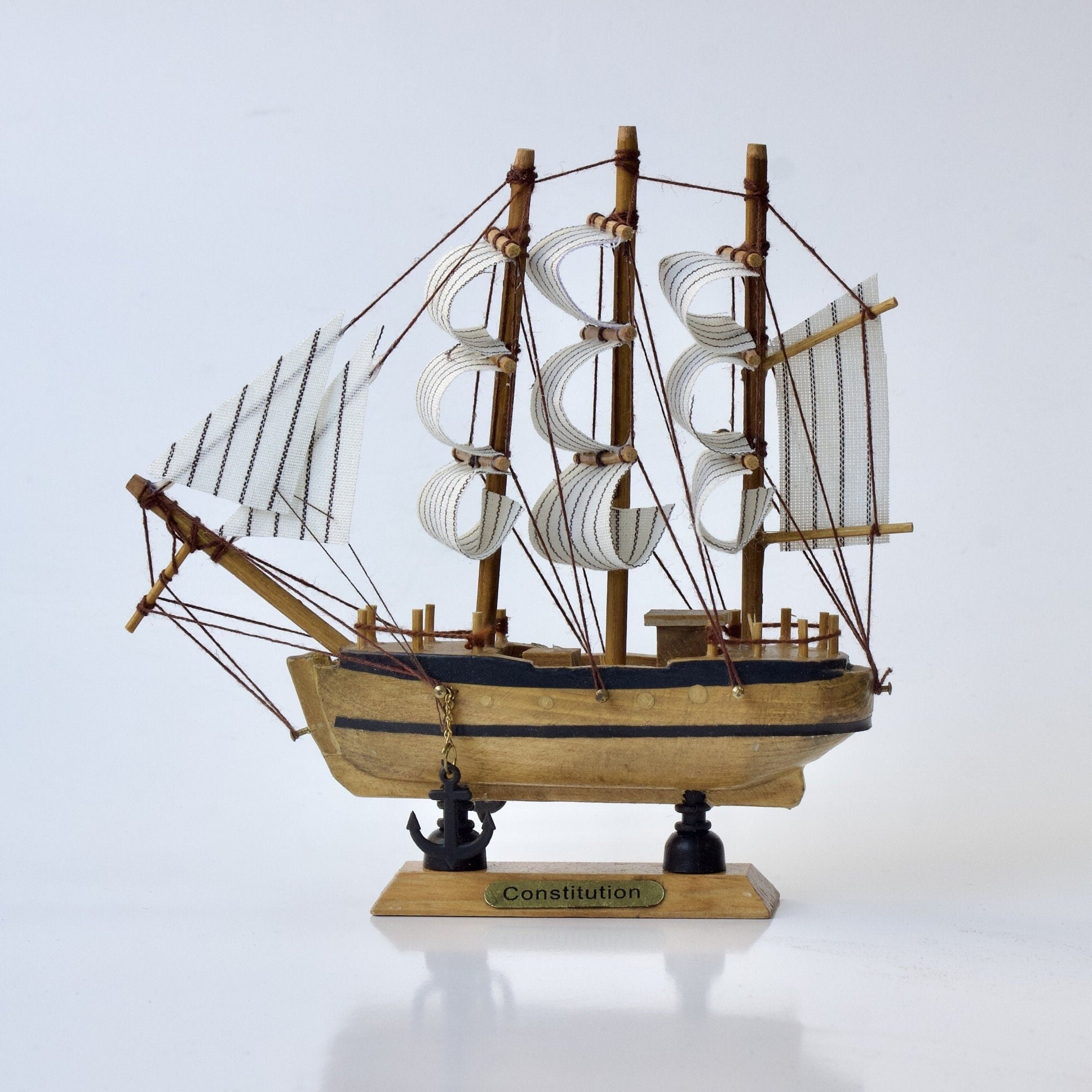 USS Constitution wooden model ship.Old Ironsides. Constitution Naval vessel.