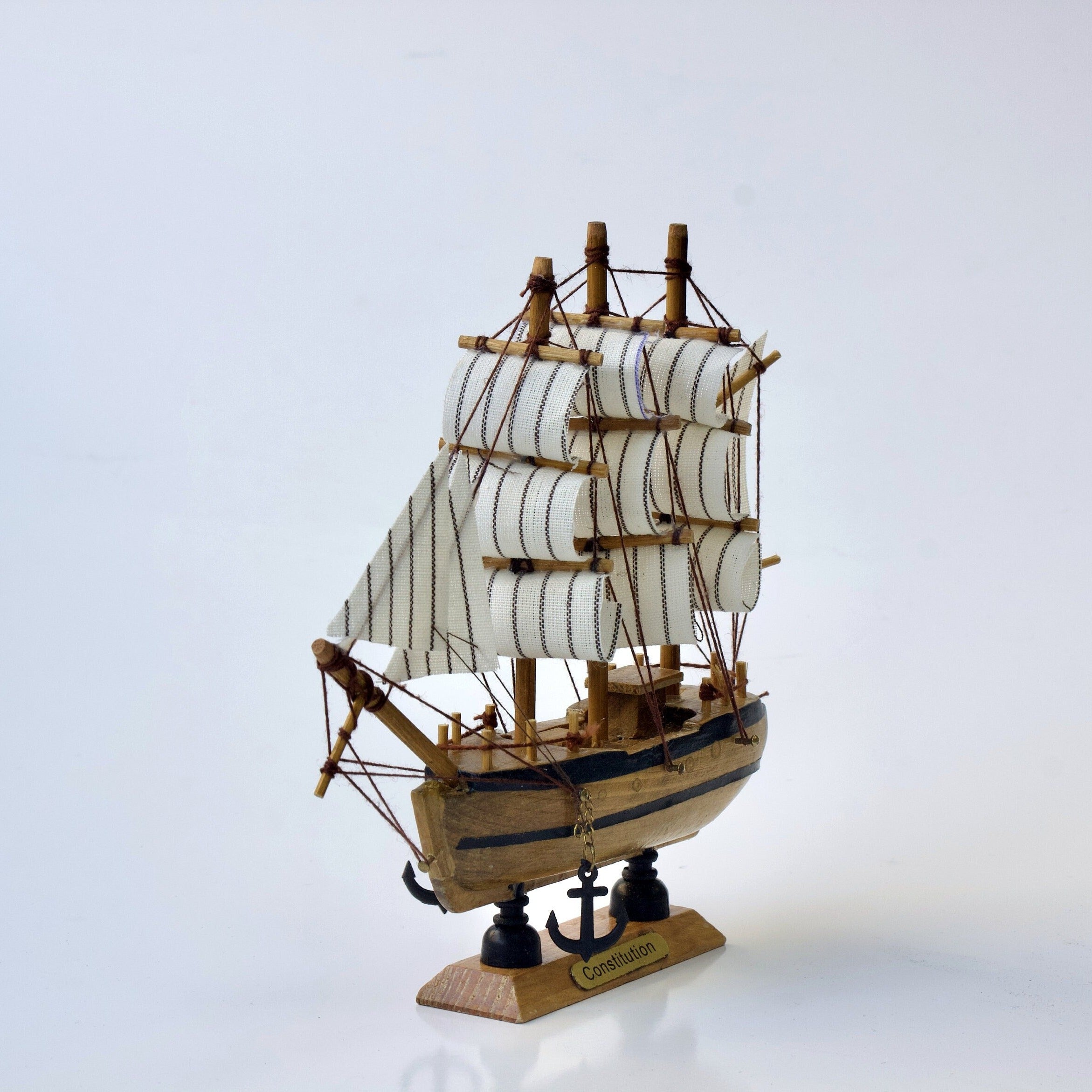 USS Constitution wooden model ship.Old Ironsides. Constitution Naval vessel.