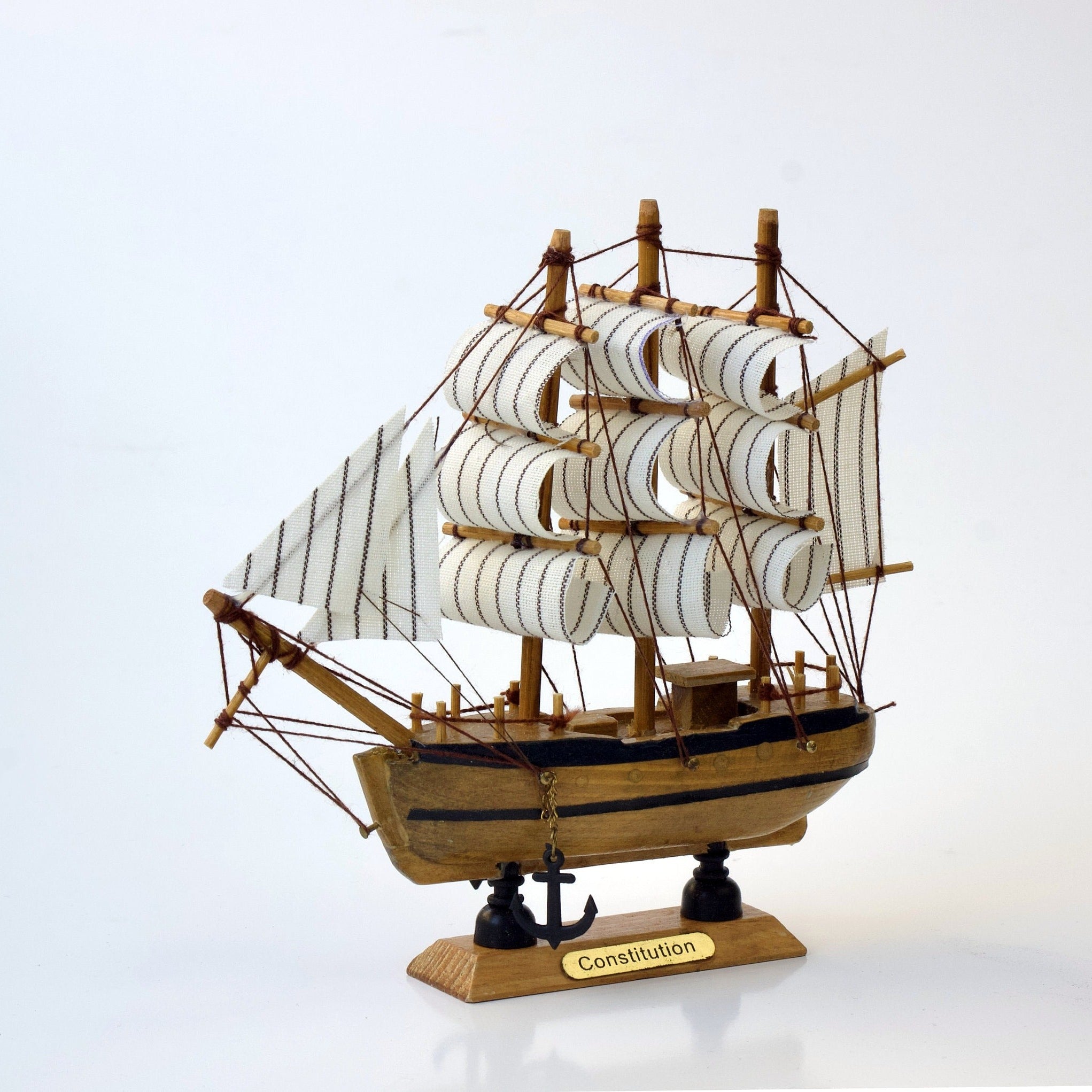 USS Constitution wooden model ship.Old Ironsides. Constitution Naval vessel.