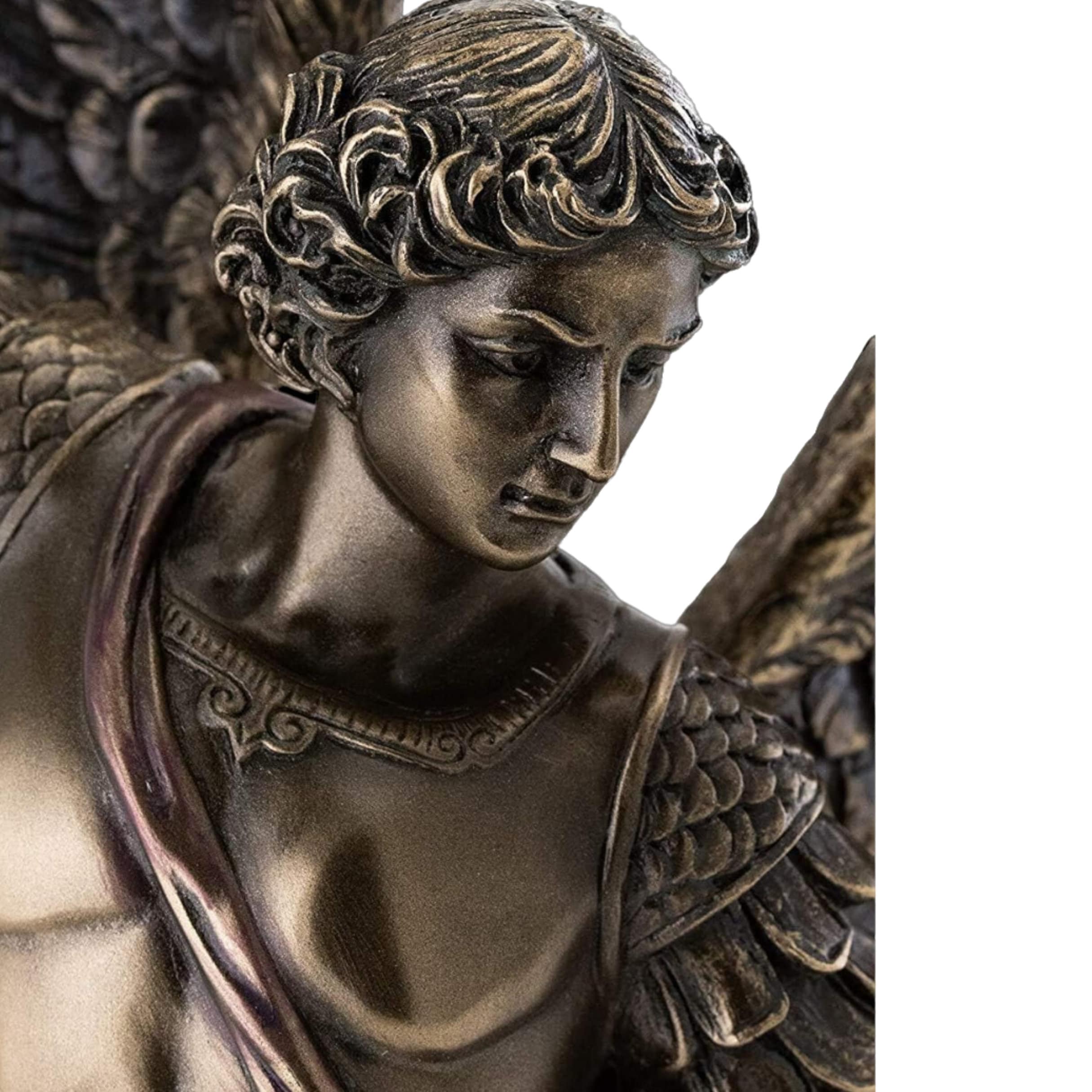 Archangel St. Michael Statue: Cold Cast Bronze statue