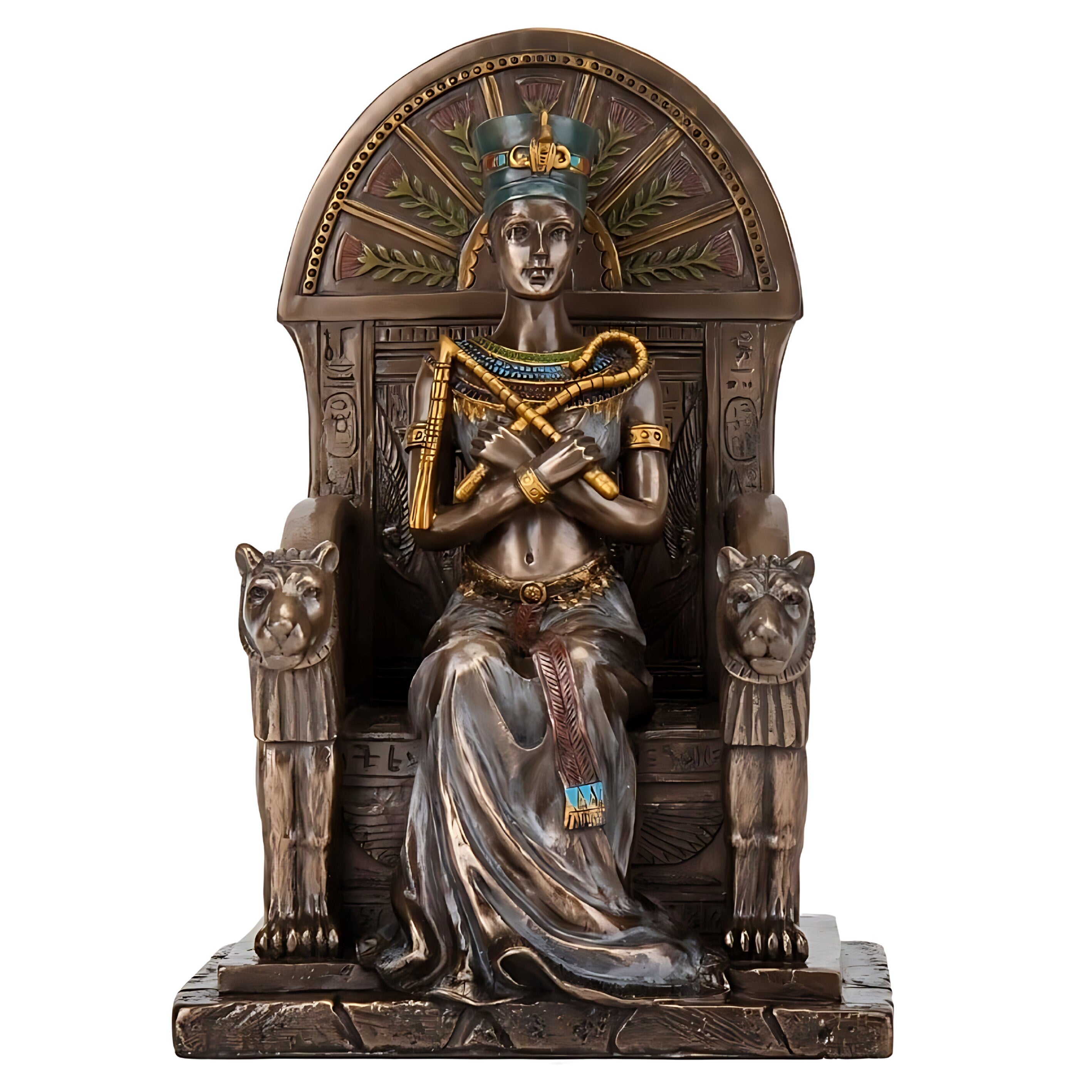 Nefertiti Statue: Cold Cast Bronze Egyptian Queen Figurine (7.87 Inches)
