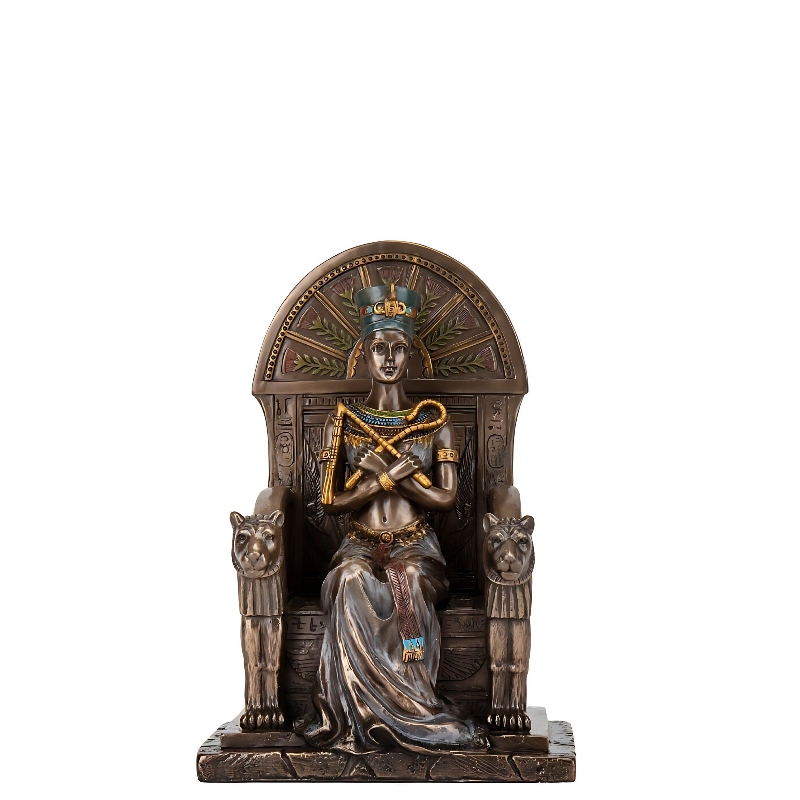 Nefertiti Statue: Cold Cast Bronze Egyptian Queen Figurine (7.87 Inches)