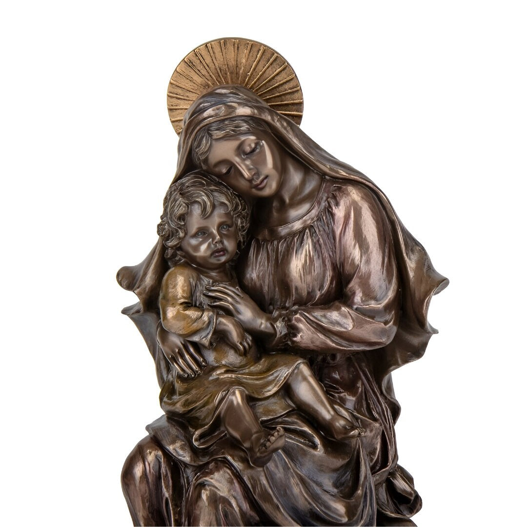 Virgin Mary and Jesus Statue - Mother and Child Figurine (9.44 Inches)