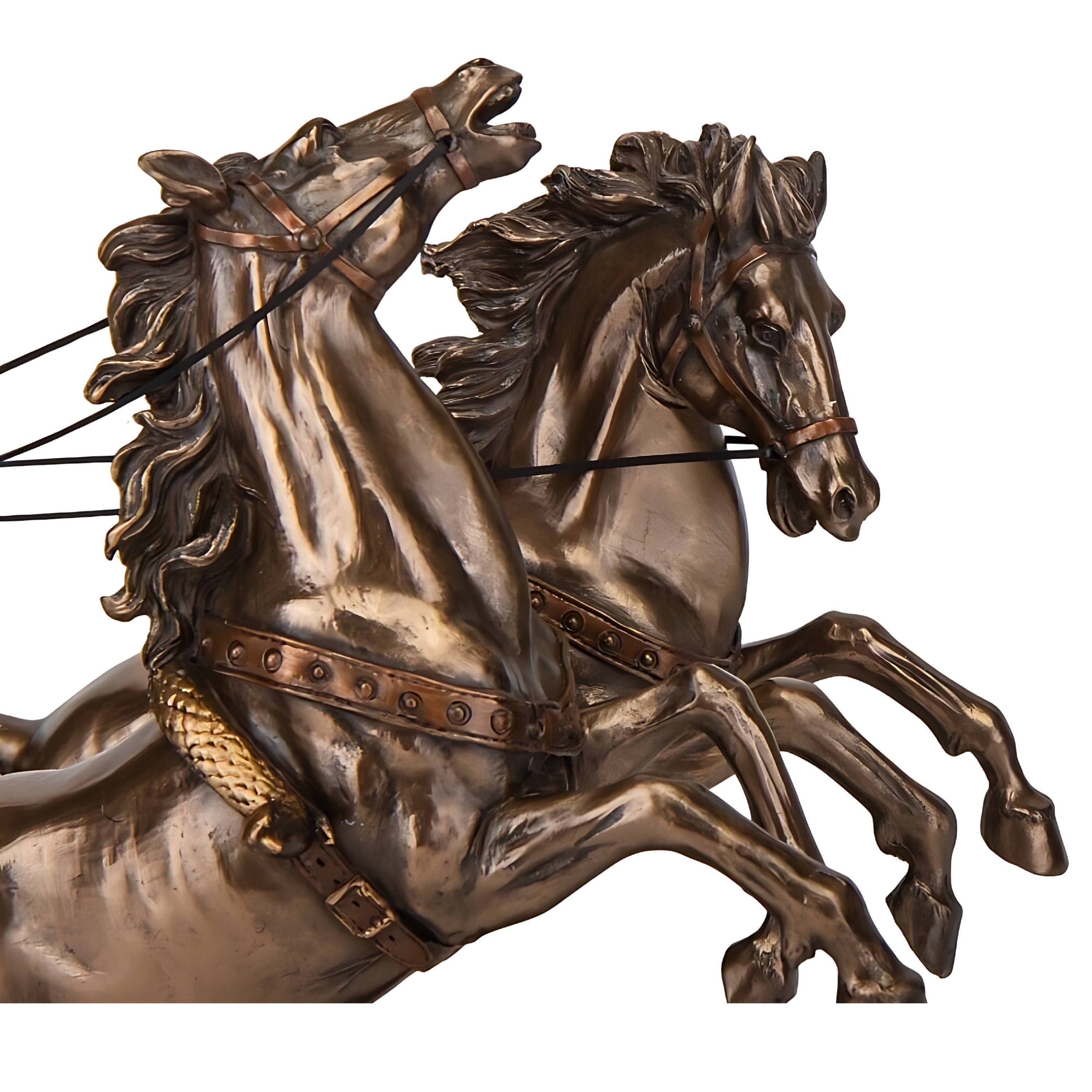 14.56 Inches Large Achilles Statue. Achilles riding Chariot Troy Battle Sculpture