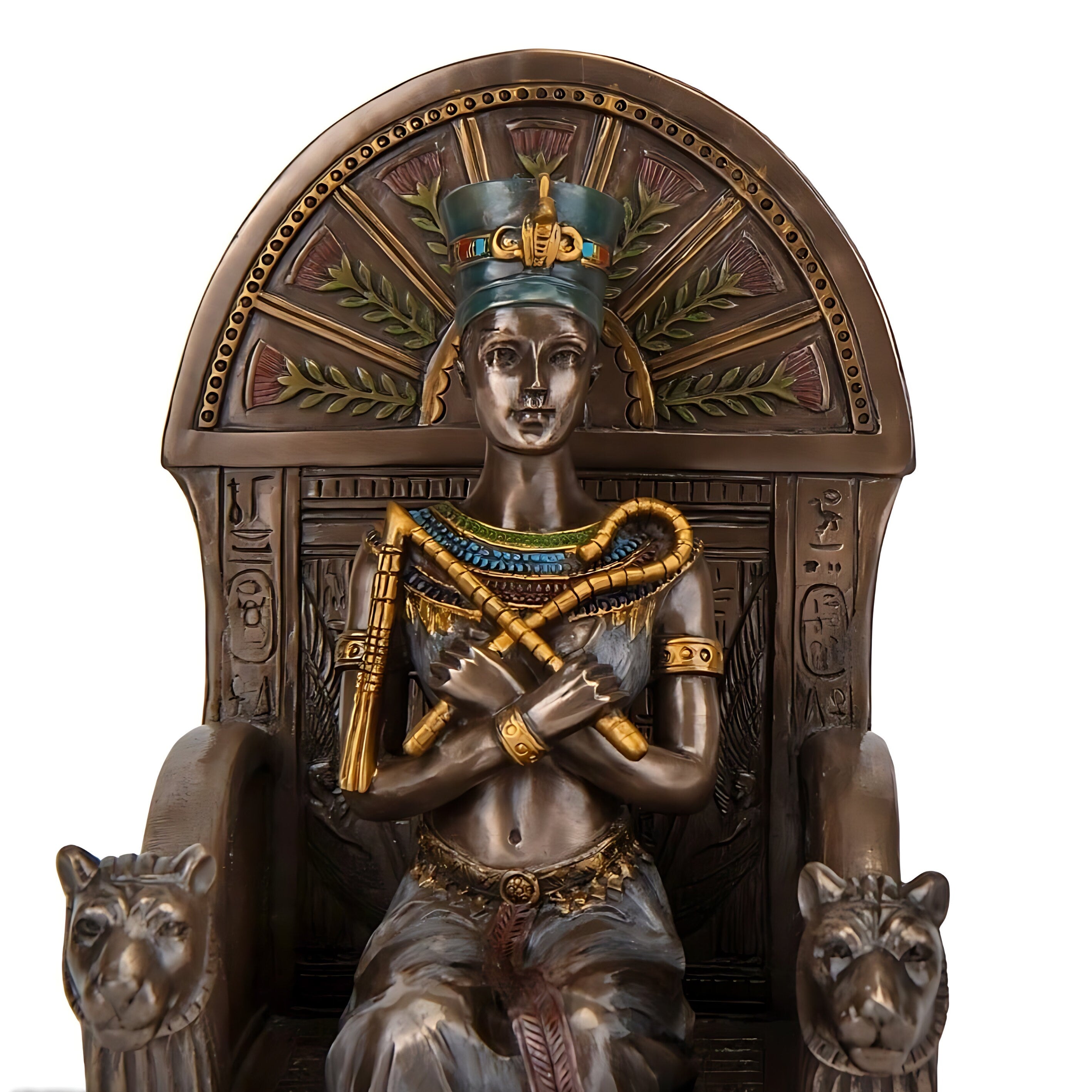 Nefertiti Statue: Cold Cast Bronze Egyptian Queen Figurine (7.87 Inches)