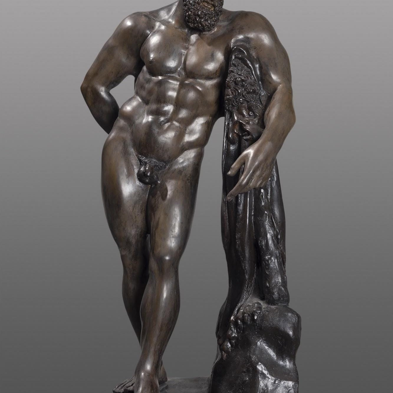 Bronze Farnese Hercules Sculpture: Museum Copy, Pompeii Roman Statue (31 Inches)