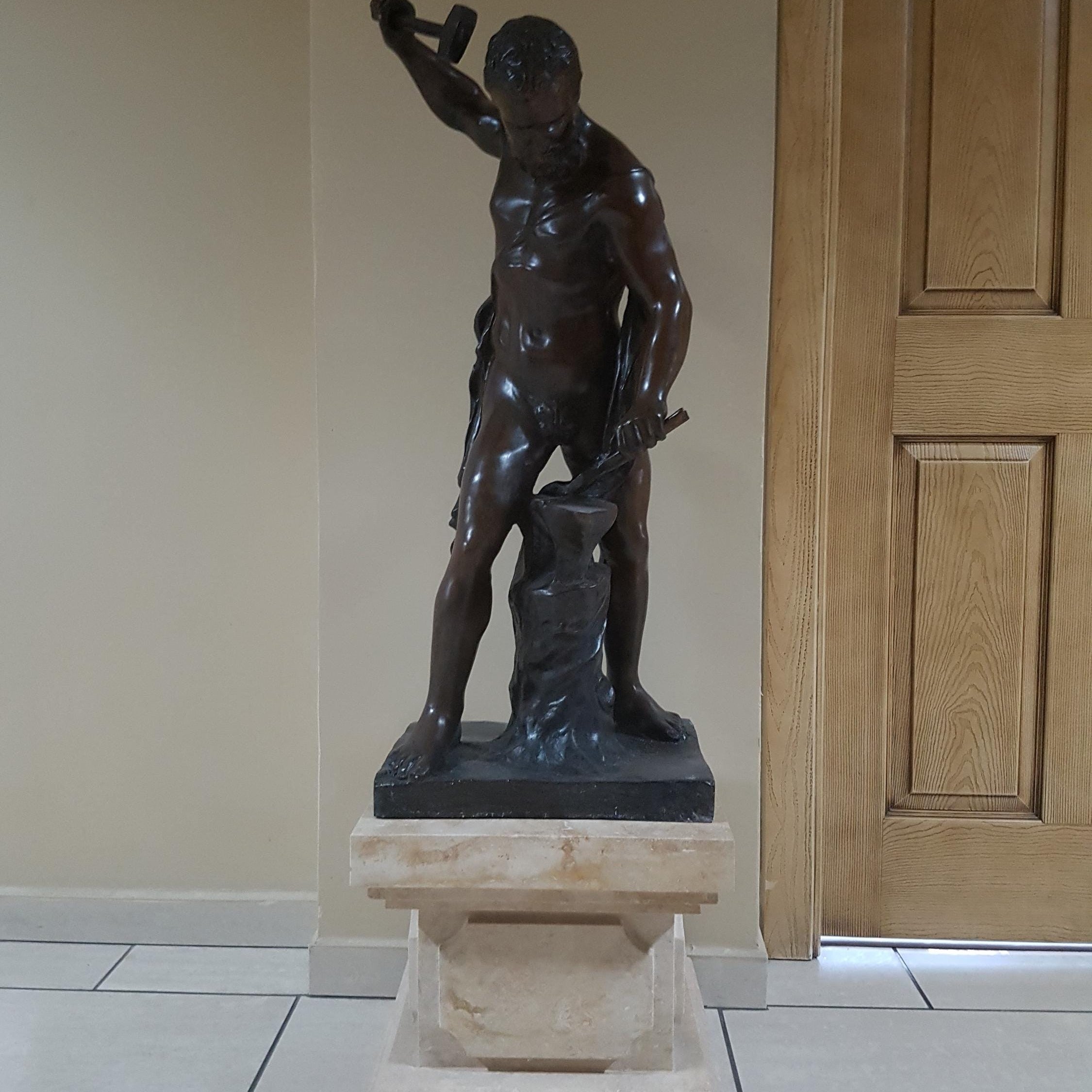 Bronze Hephaestus Sculpture: 38 Inch Outdoor Greek Mythology Art