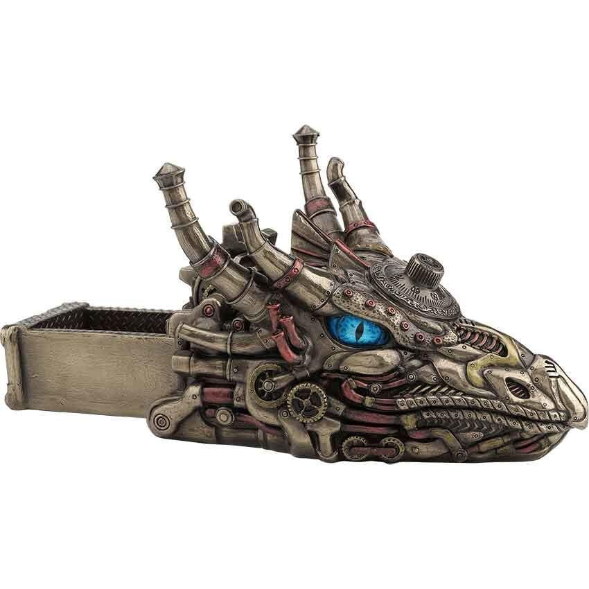 9.06 Inc Steampunk Decorative Dragon-Themed Figurine Trinket Box Jewelry Box