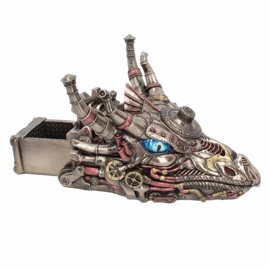 9.06 Inc Steampunk Decorative Dragon-Themed Figurine Trinket Box Jewelry Box