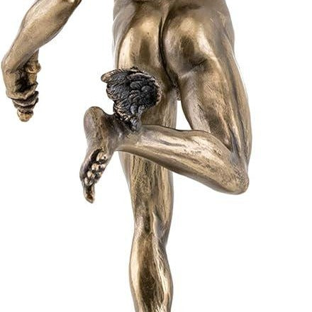 Flying Mercury Sculpture: Cold Cast Bronze Finish, Museum Grade Figurine (14.57 Inch)