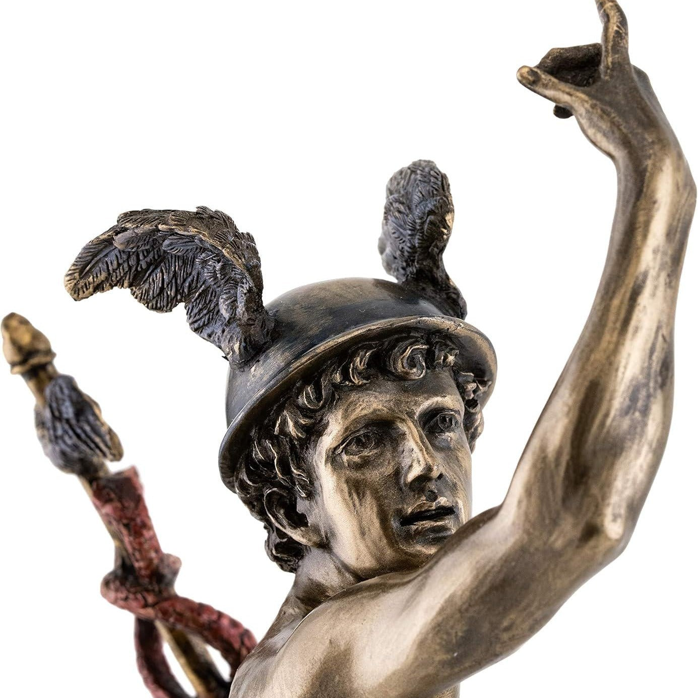 Flying Mercury Sculpture: Cold Cast Bronze Finish, Museum Grade Figurine (14.57 Inch)