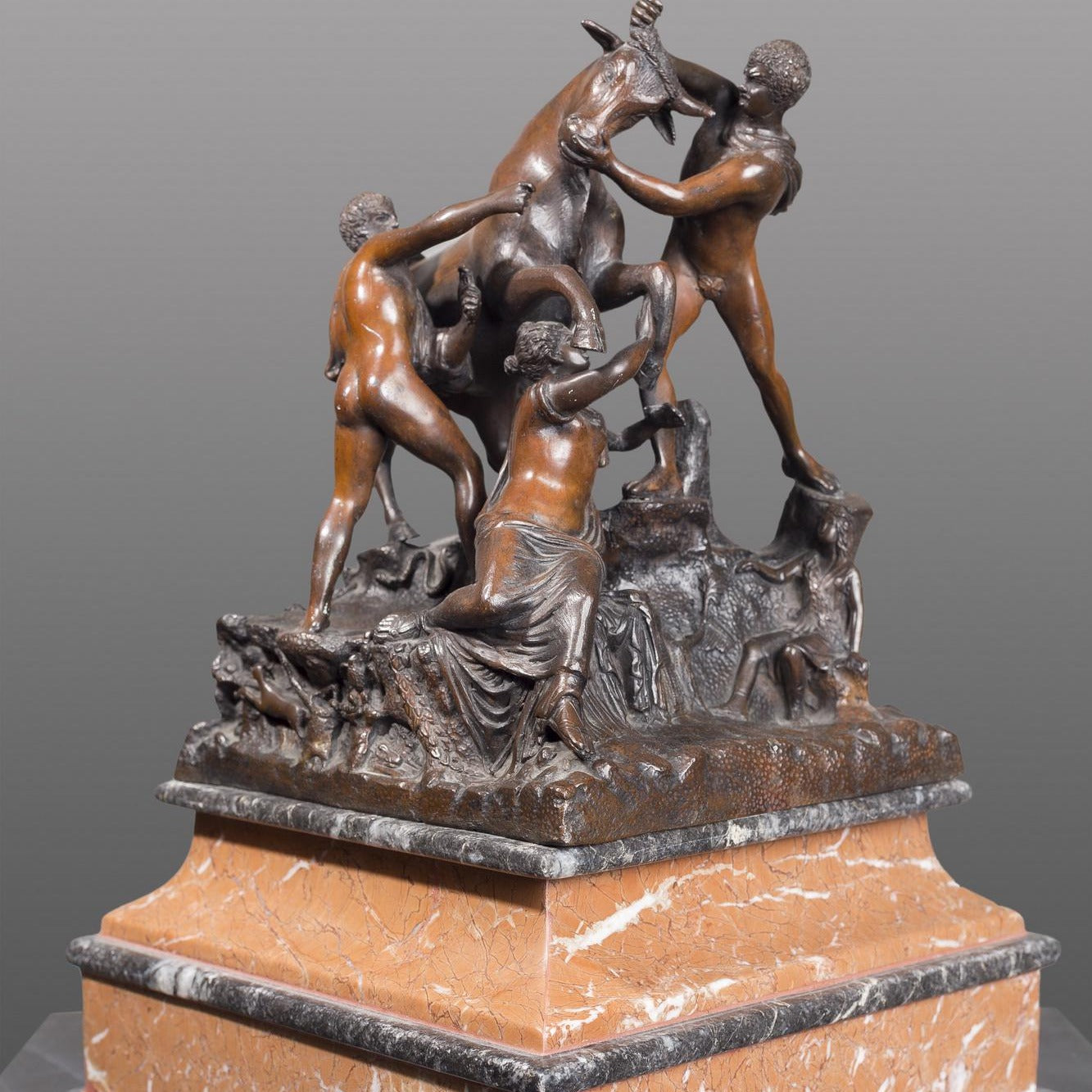 13 Inch The Punishment of Dirce Statue Farnese Bull Roman Pompeii Bronze Sculpture Statue