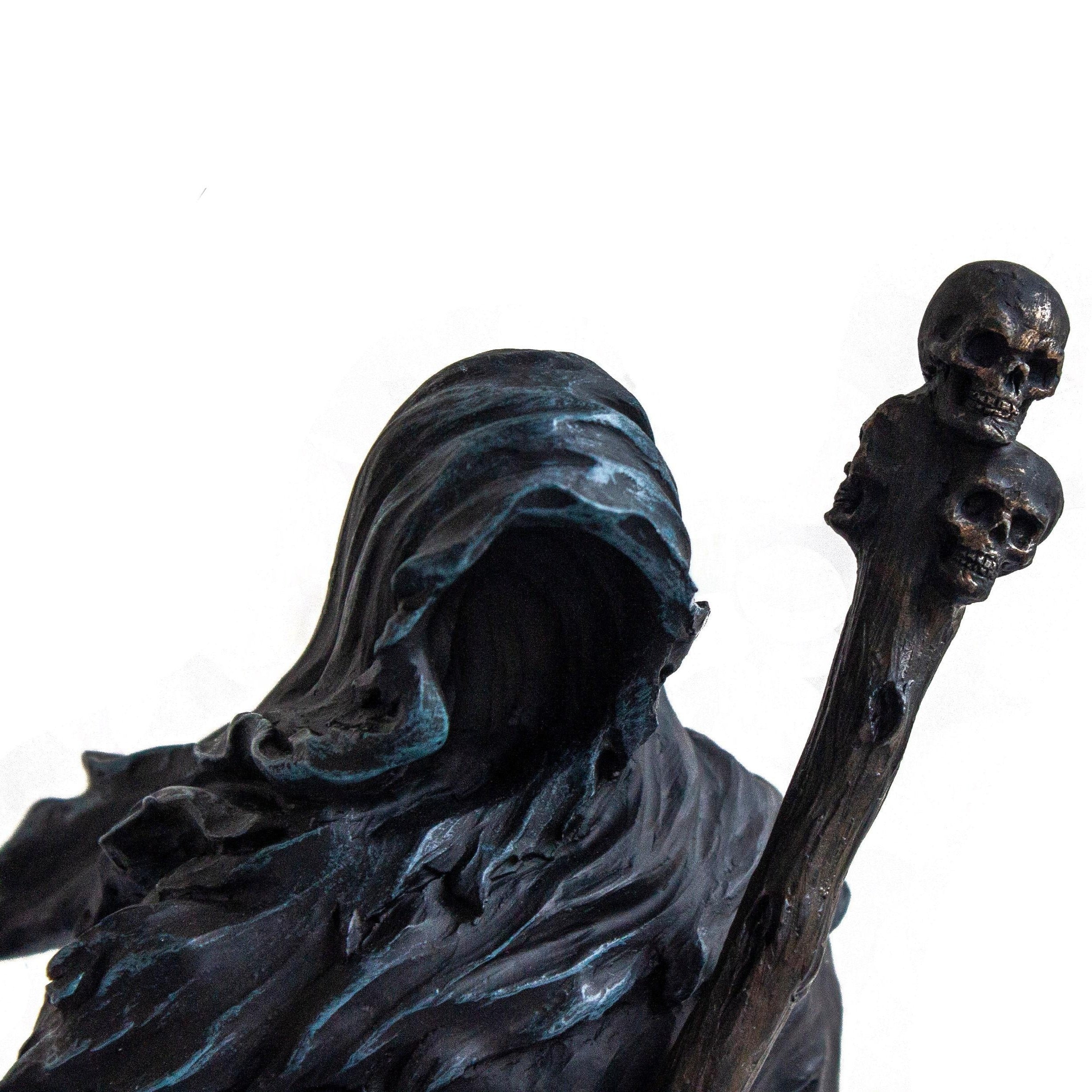 Charon Grim Reaper Statue. Charon Ferryman Sculpture Death God. Altar Gothic Sculptures
