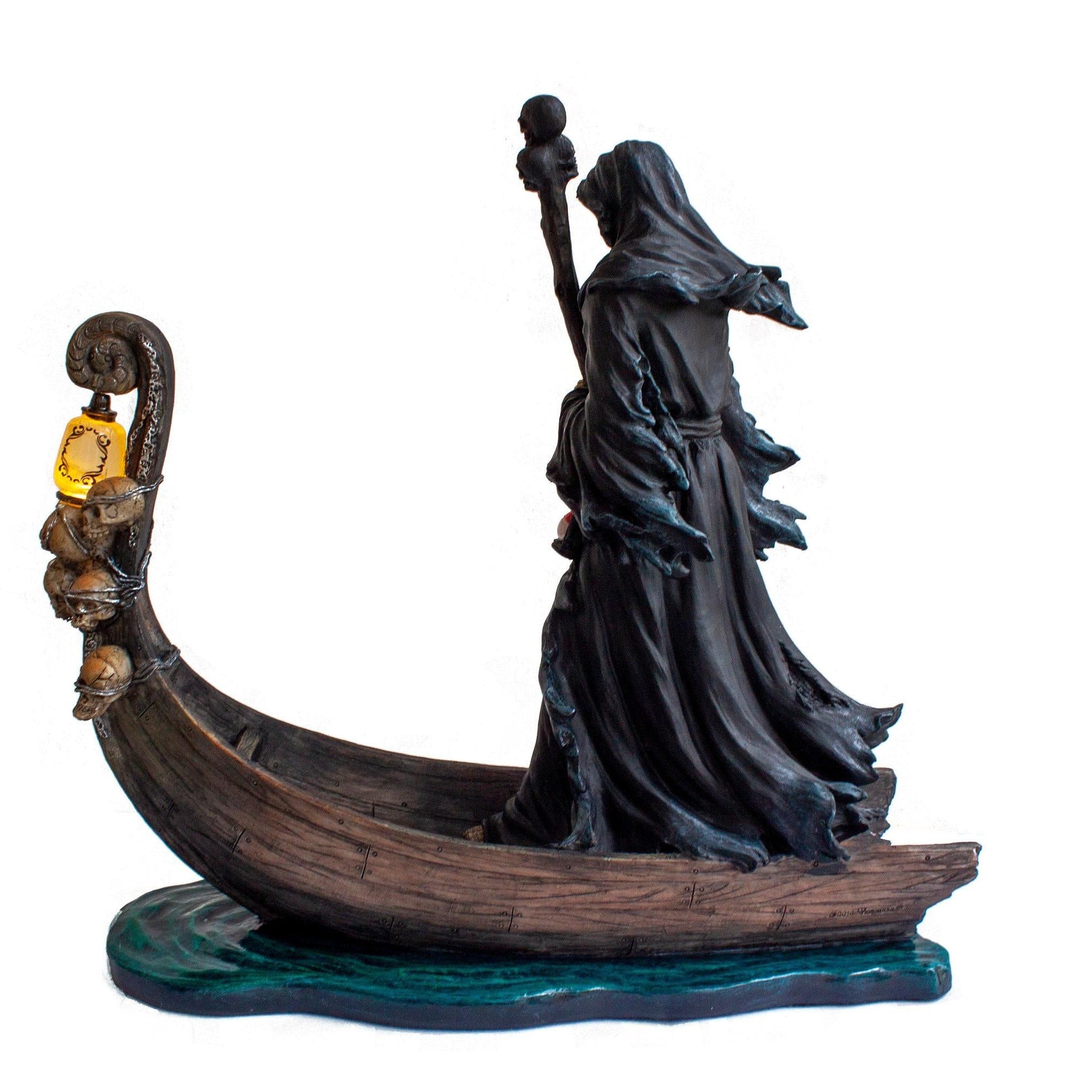 Charon Grim Reaper Statue. Charon Ferryman Sculpture Death God. Altar Gothic Sculptures