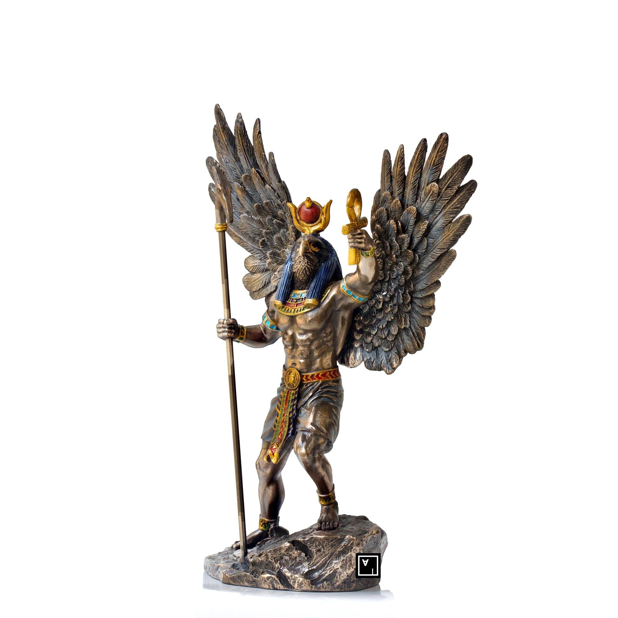 Cold Cast Bronze Egyptian Sun God Ra Statue