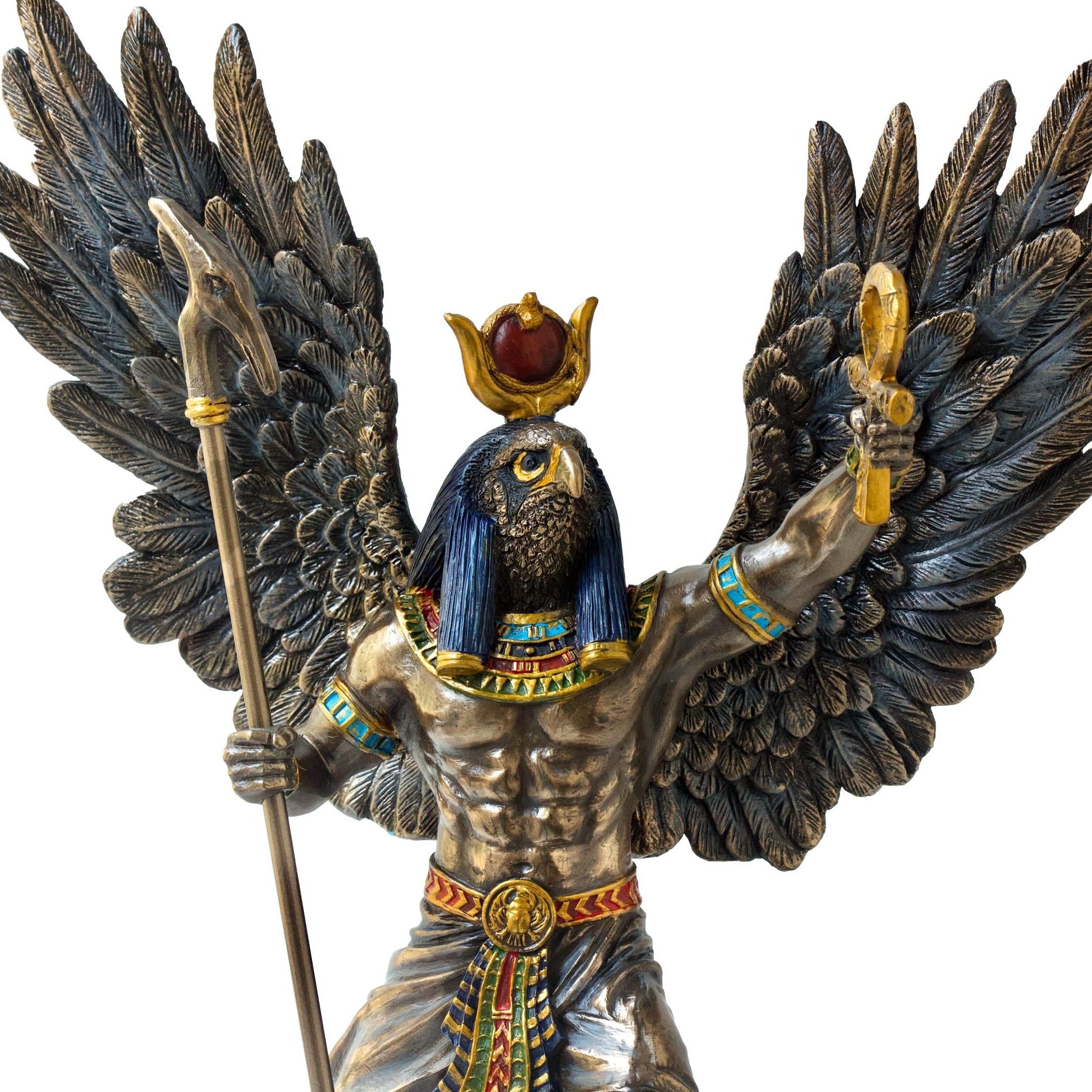 Cold Cast Bronze Egyptian Sun God Ra Statue