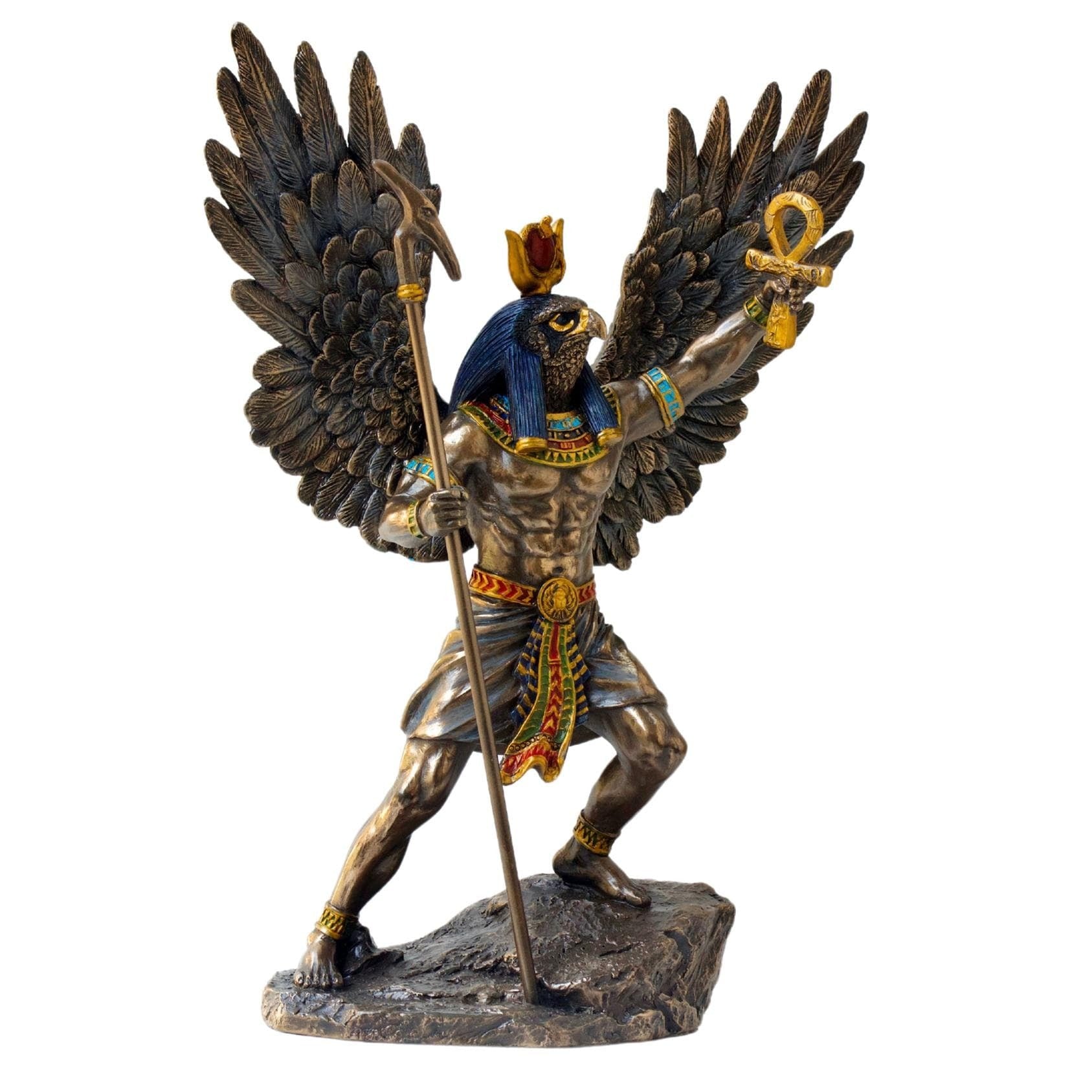 Cold Cast Bronze Egyptian Sun God Ra Statue