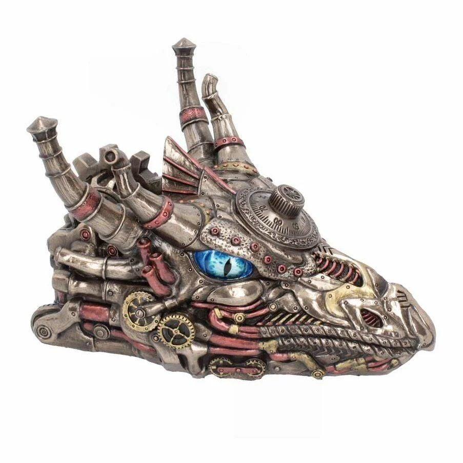 9.06 Inc Steampunk Decorative Dragon-Themed Figurine Trinket Box Jewelry Box
