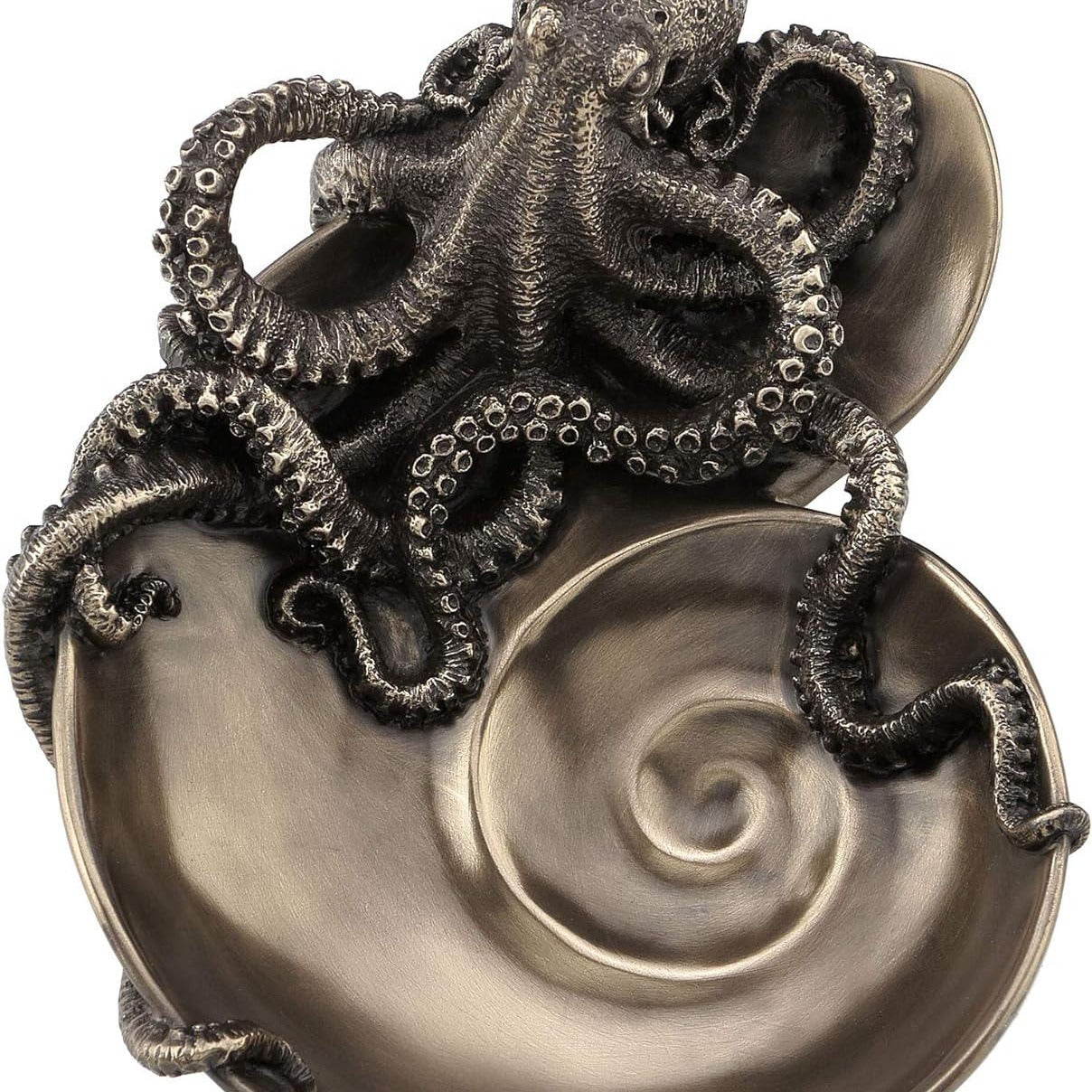 Octopus Nautilus Shell Decorative Tray
