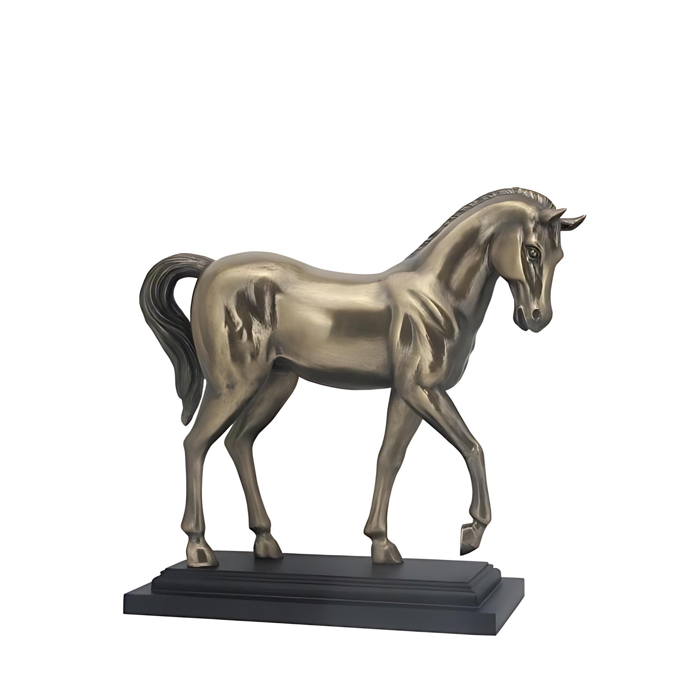 Classic Horse on Base Sculpture Statue