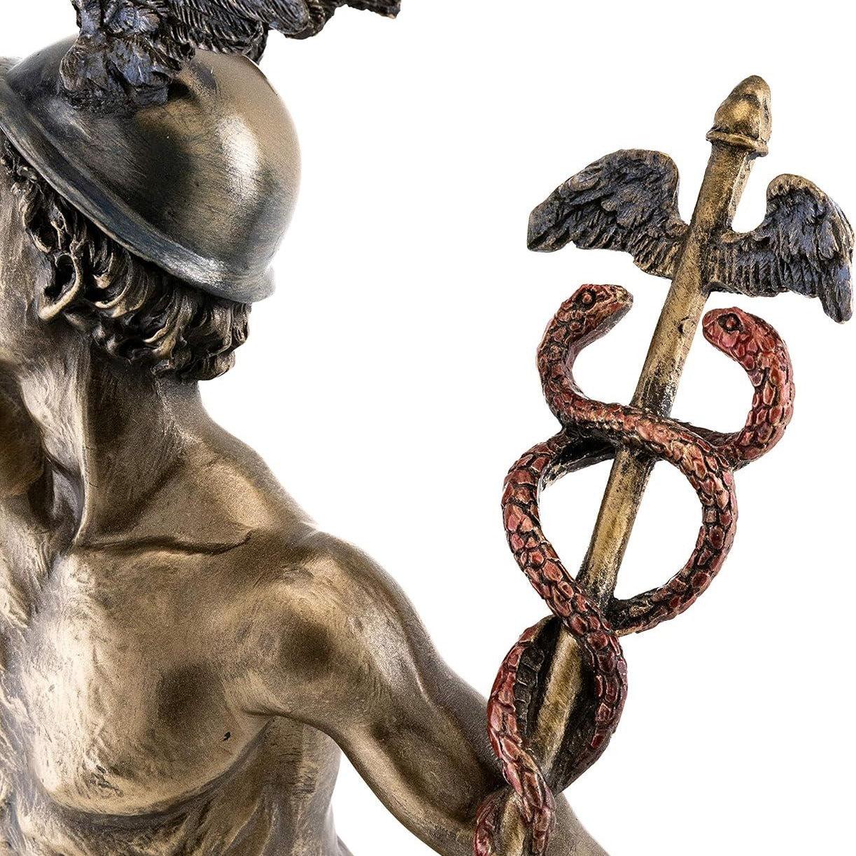 Flying Mercury Sculpture: Cold Cast Bronze Finish, Museum Grade Figurine (14.57 Inch)