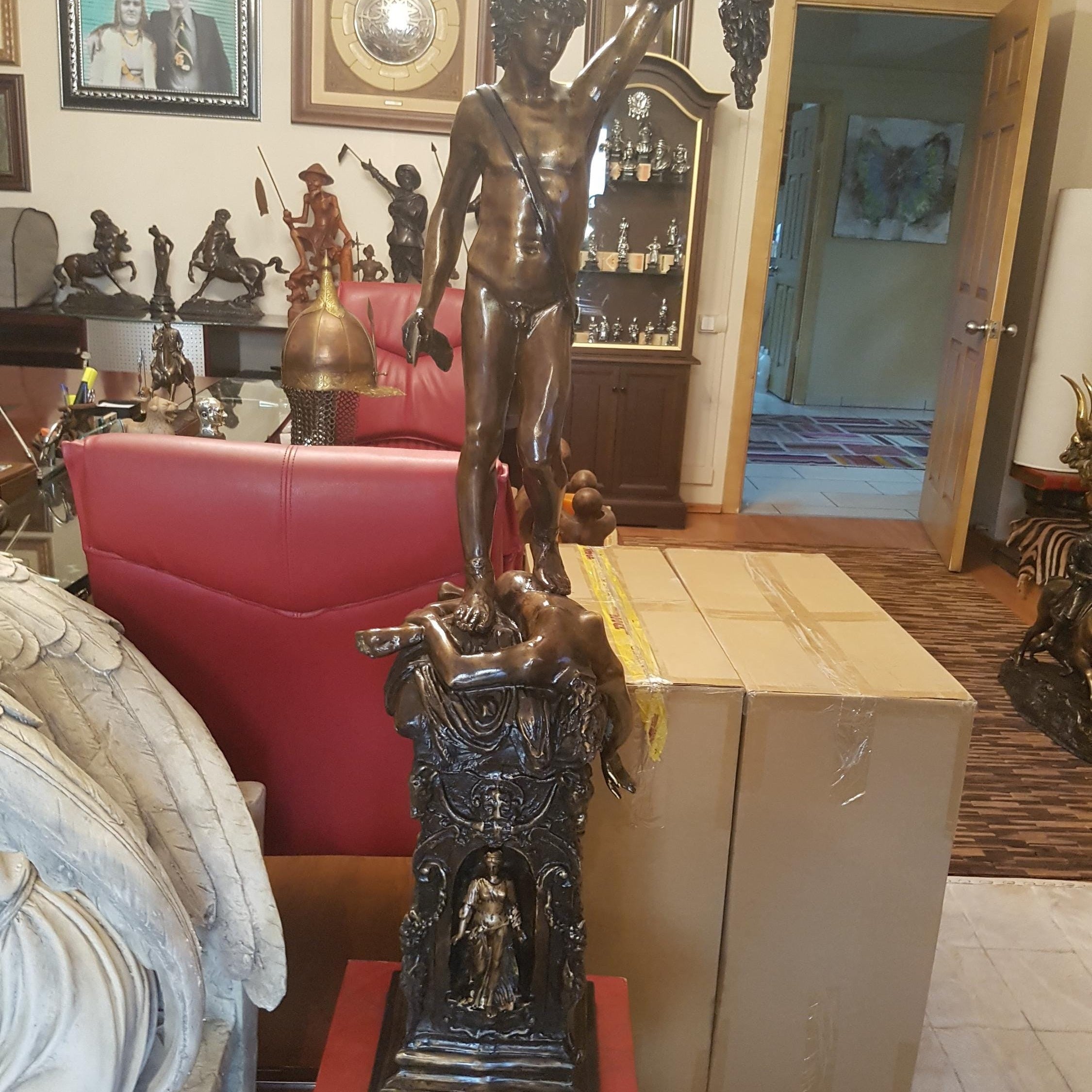 42.91 Inches Perseus With The Head Of Medusa Sculpture