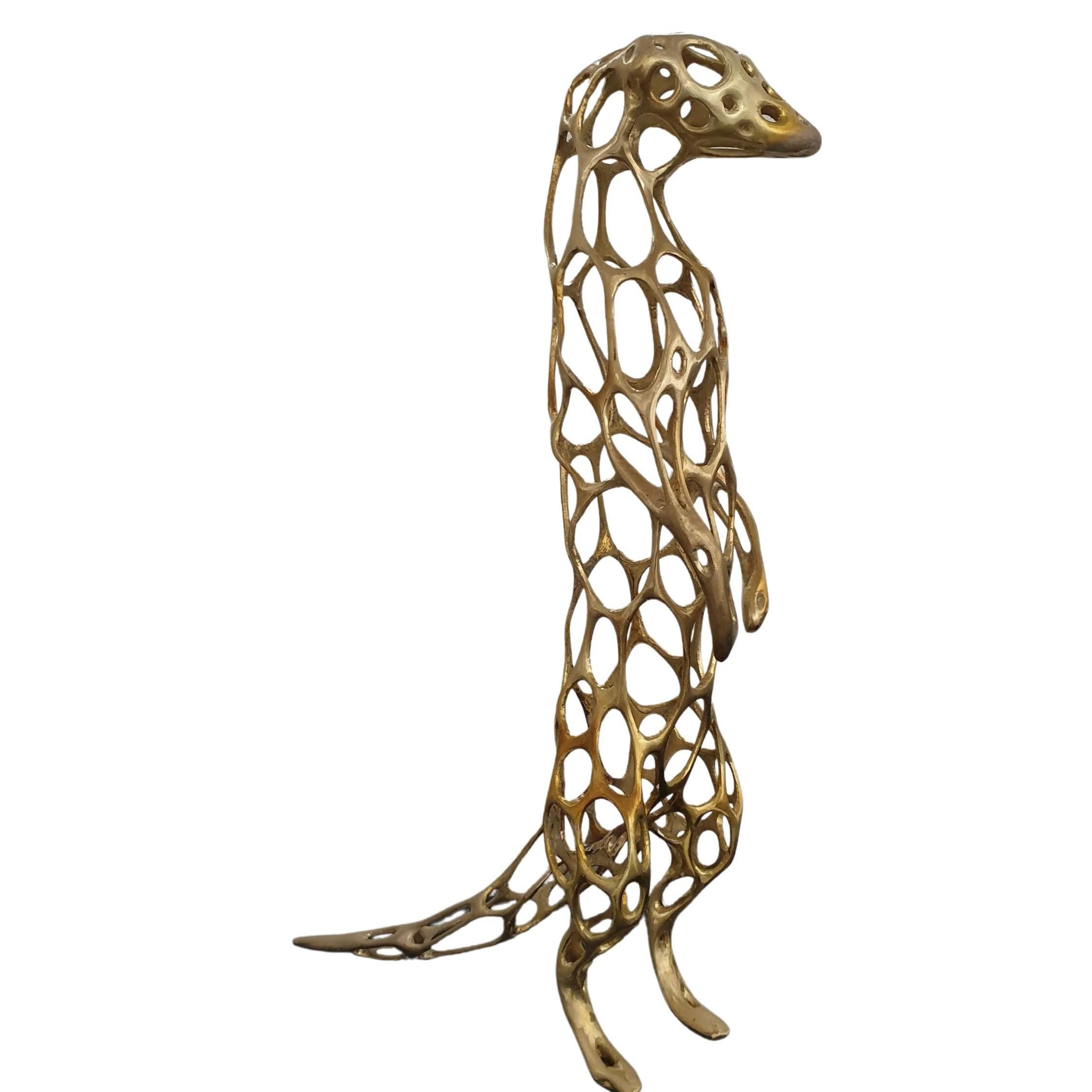 31.50 Inches Meerkat Bronze sculpture.