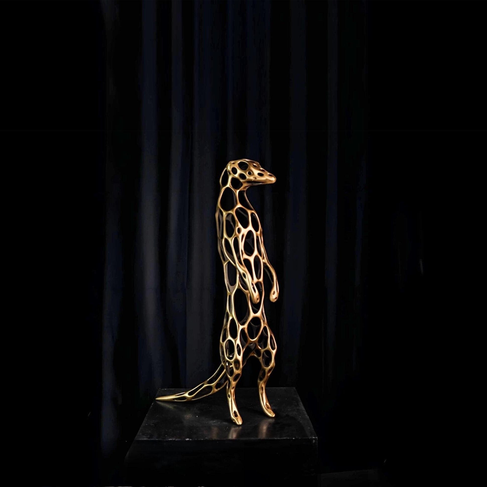 31.50 Inches Meerkat Bronze sculpture.