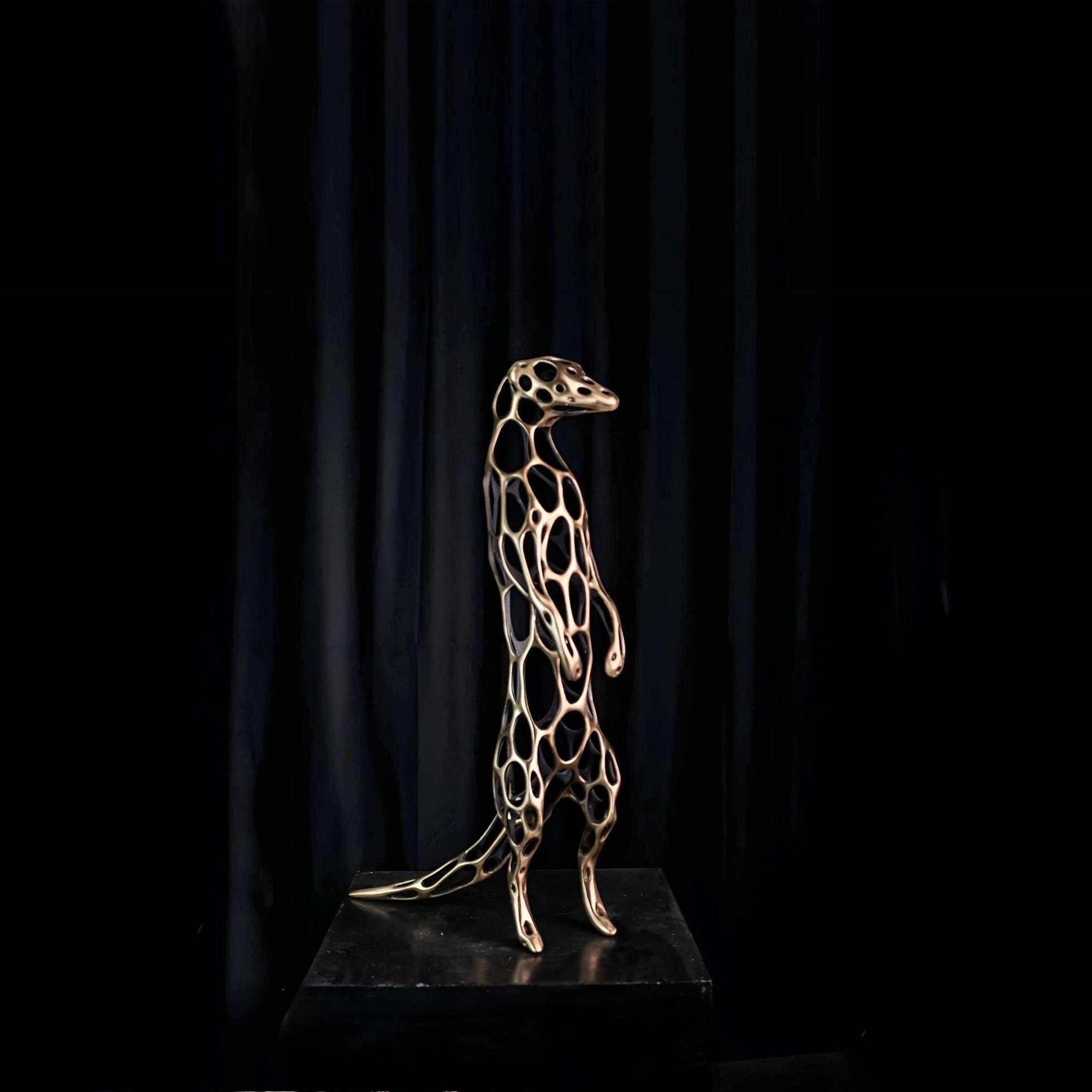 31.50 Inches Meerkat Bronze sculpture.