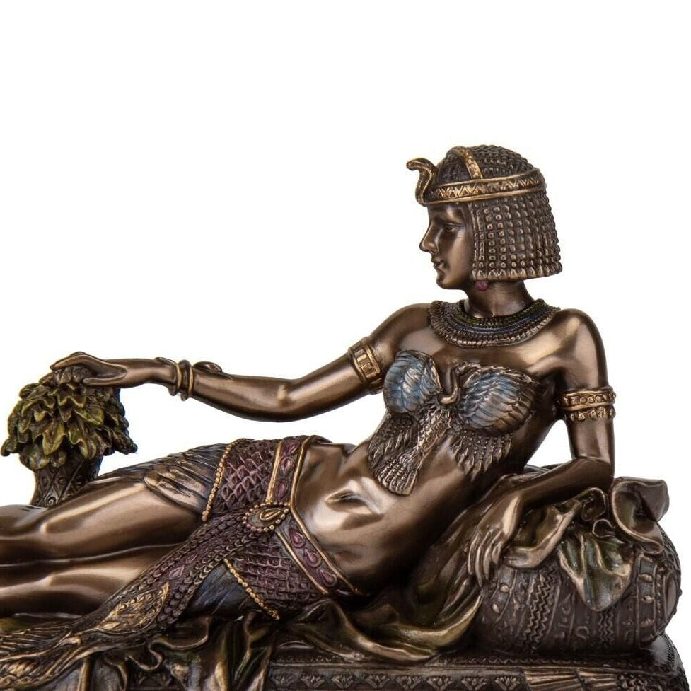Lying Cleopatra Statue Sculpture. Ancient Egyptian Goddess Ceopatra Sculpture