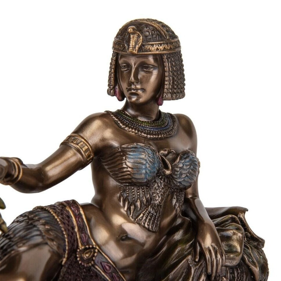 Lying Cleopatra Statue Sculpture. Ancient Egyptian Goddess Ceopatra Sculpture