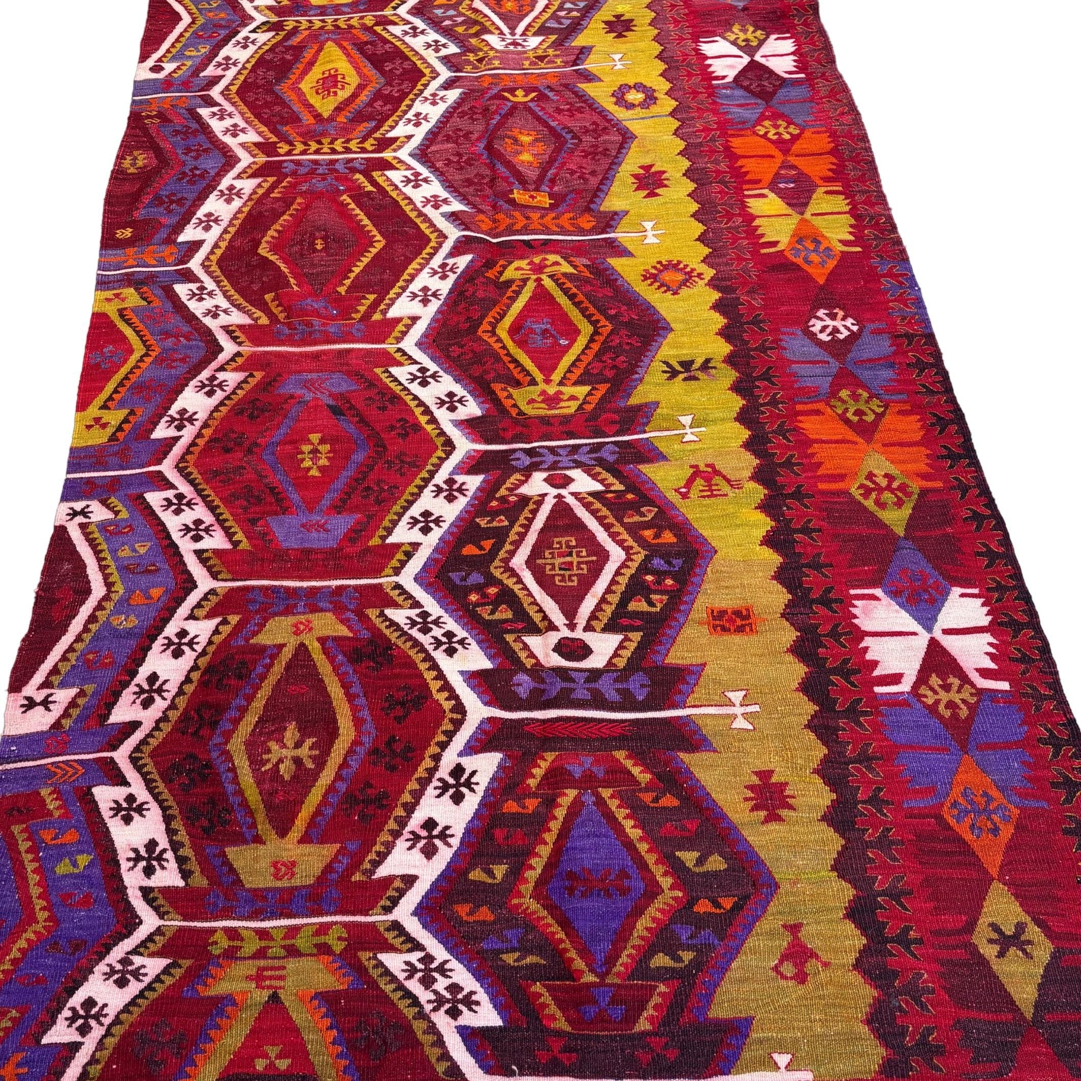 64'5x21'6 Inches Antique Anatolian Emirdag Runner Rug From 1800's