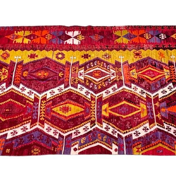 64'5x21'6 Inches Antique Anatolian Emirdag Runner Rug From 1800's