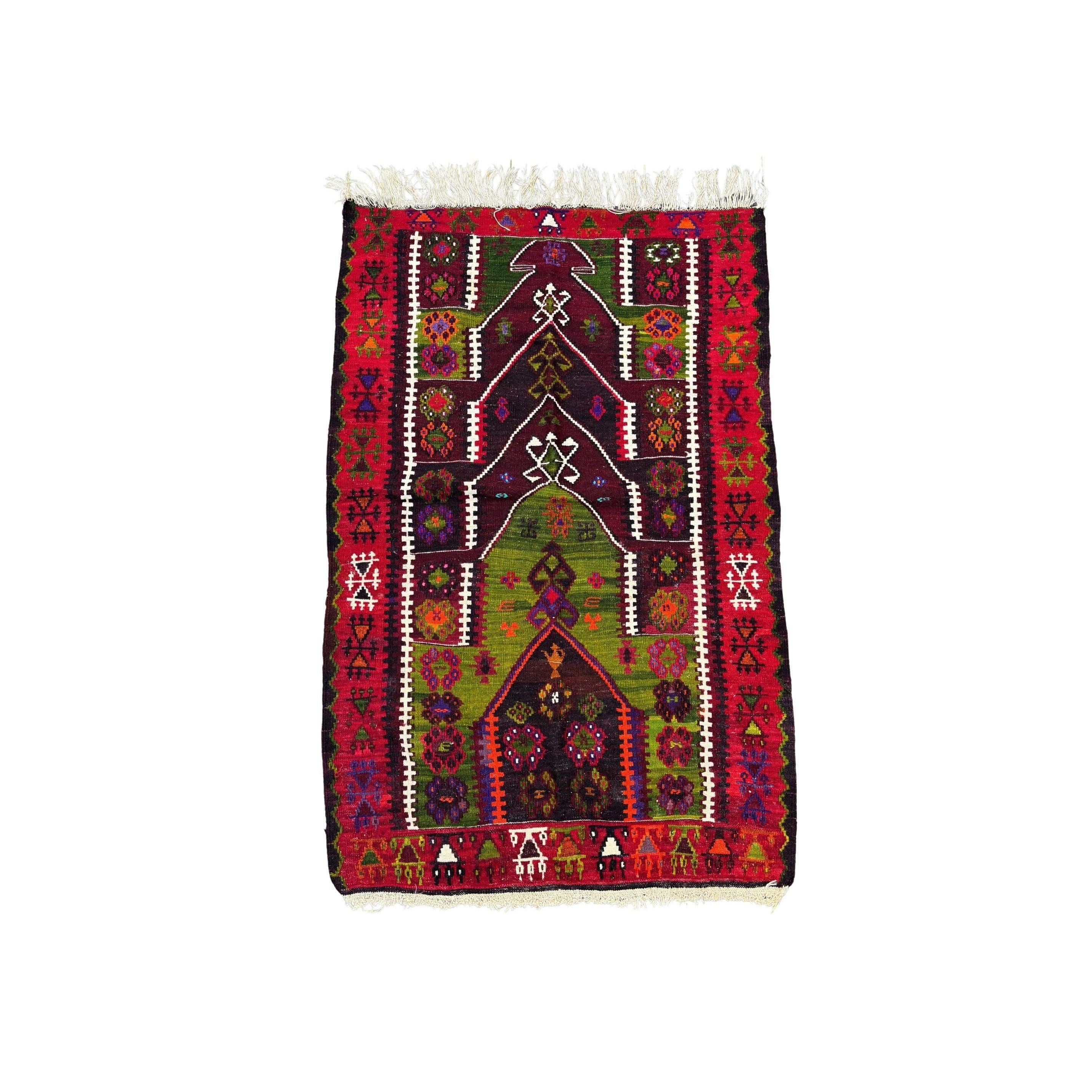 24'x15,74' Antique Anatolian Emirdağ Natural Dyed Rug from 1800's