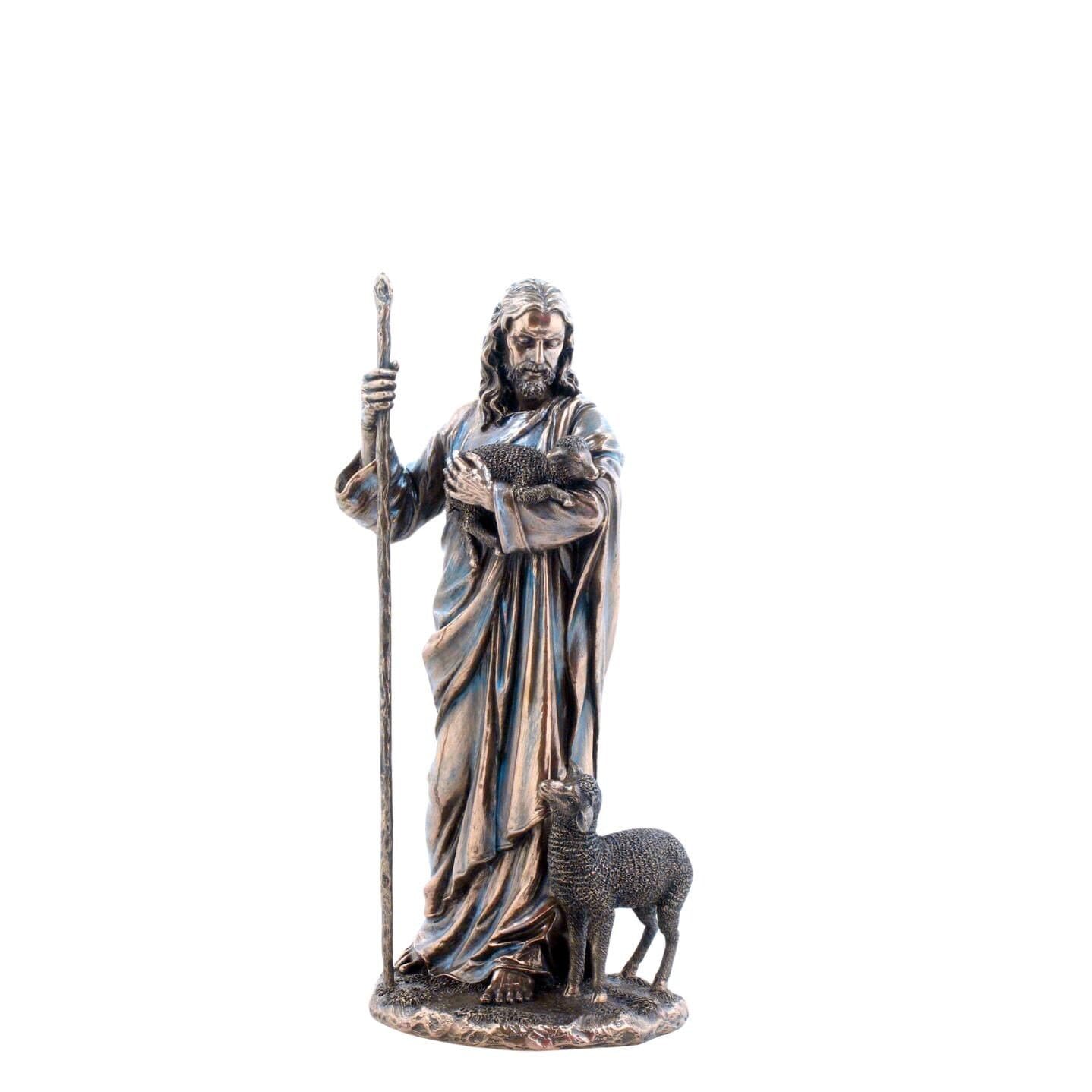 Shepard Jesus Statue.Shepherd Jesus with Lamb Sculpture.