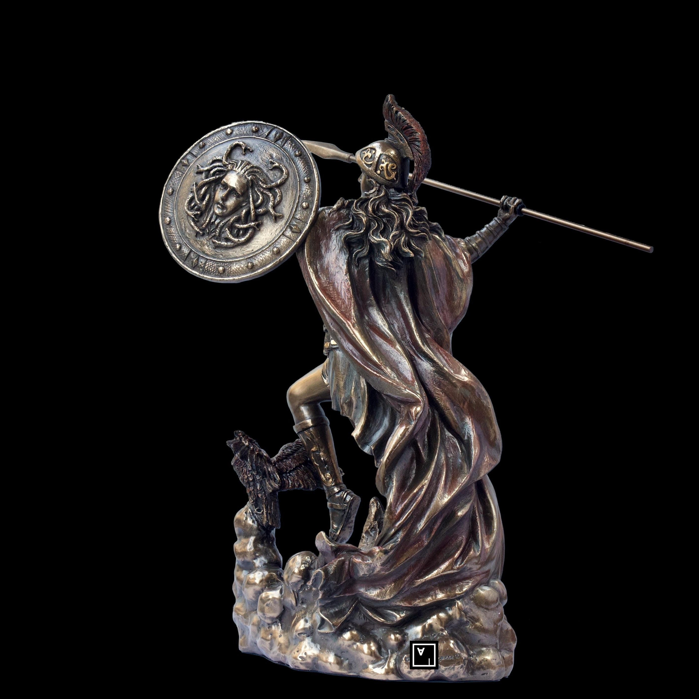 Cold Cast Bronze Athena Statue: Greek Goddess Sculpture