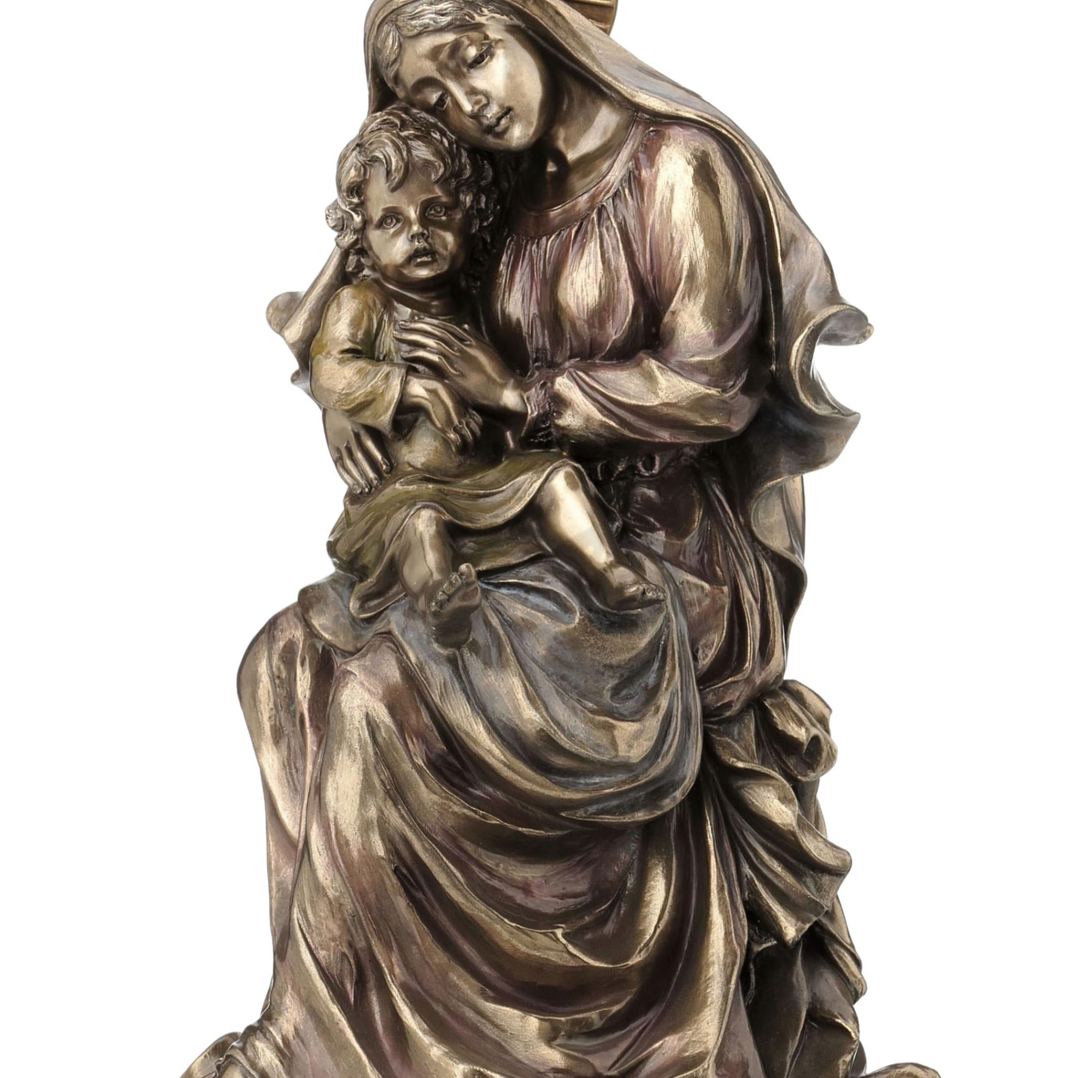 Virgin Mary and Jesus Statue - Mother and Child Figurine (9.44 Inches)