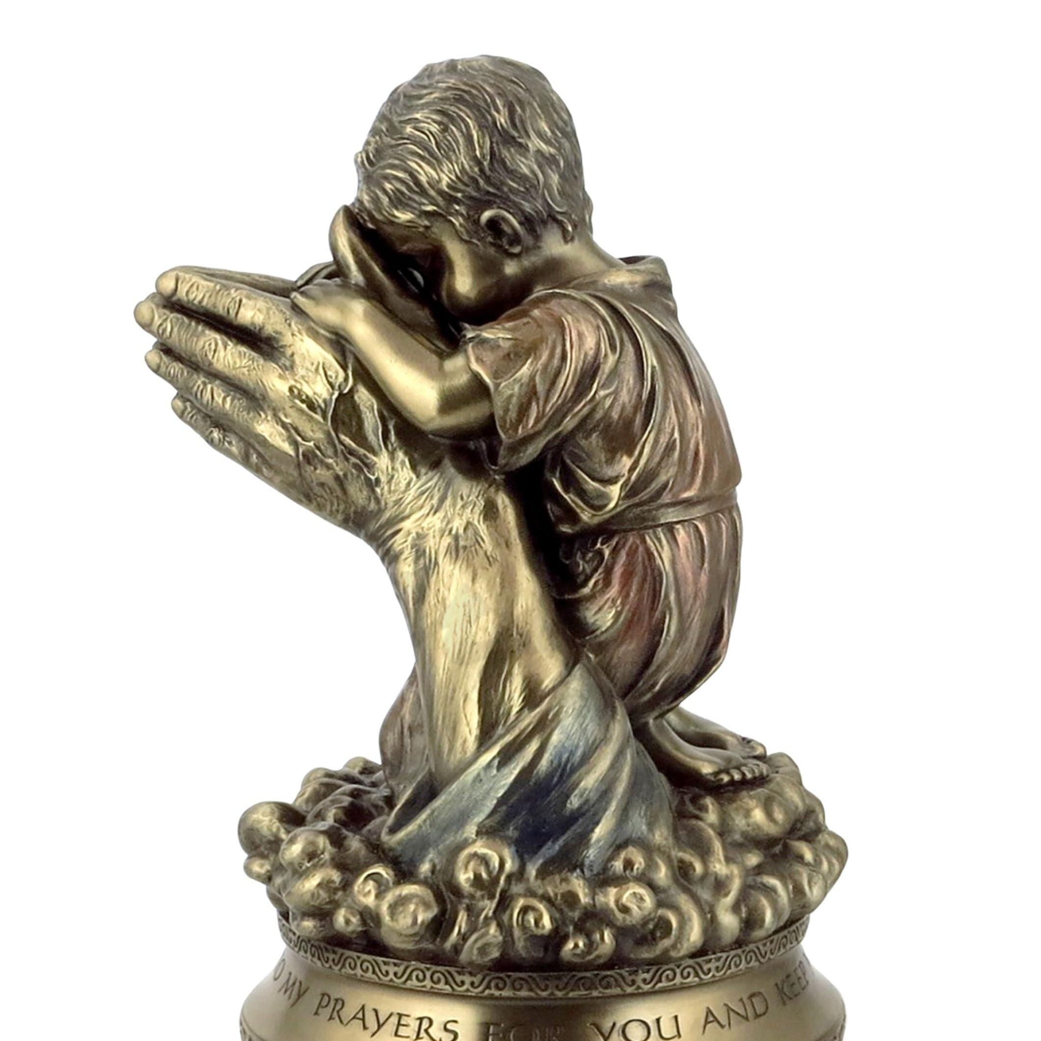 Praying Hands and Child Figurine Statue