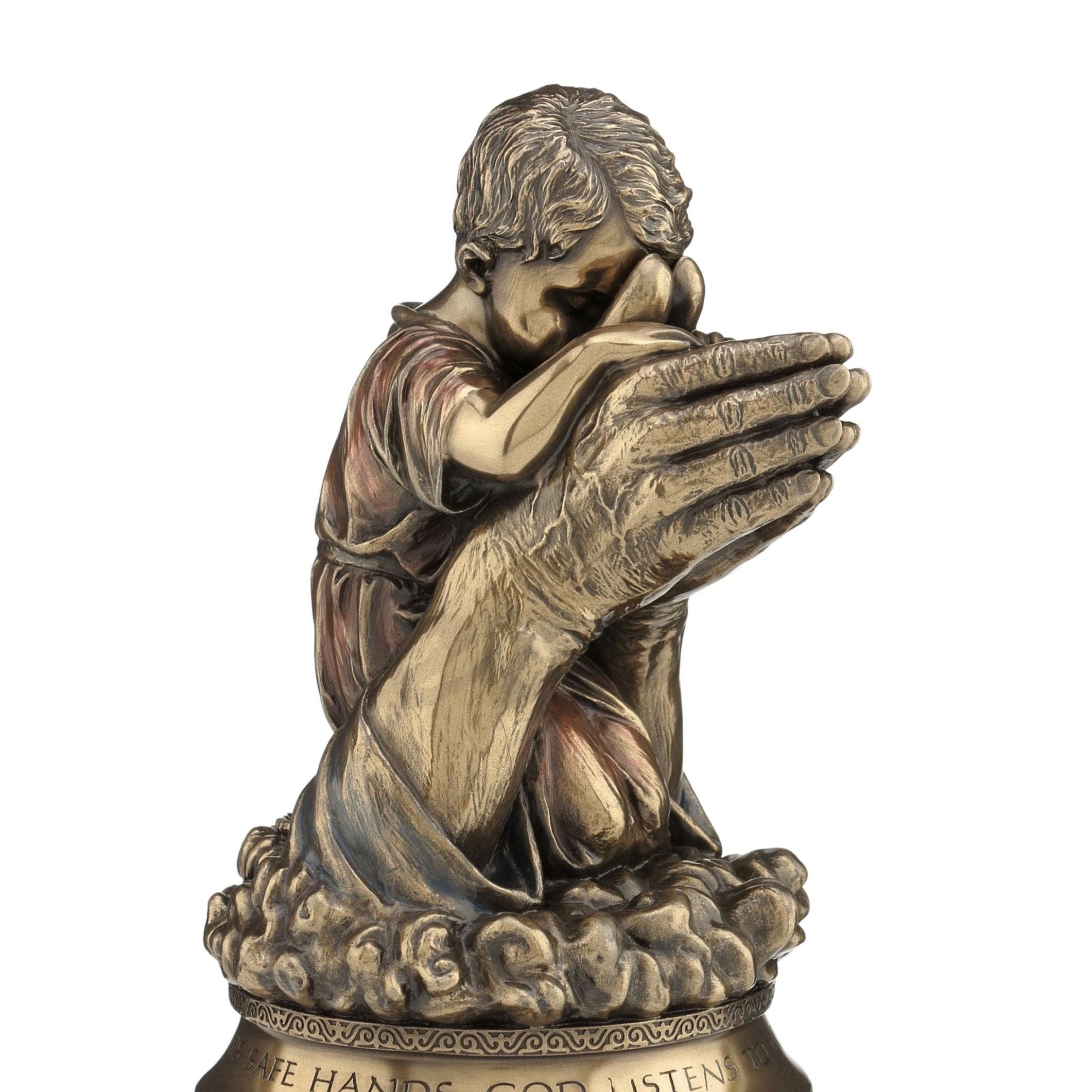 Praying Hands and Child Figurine Statue
