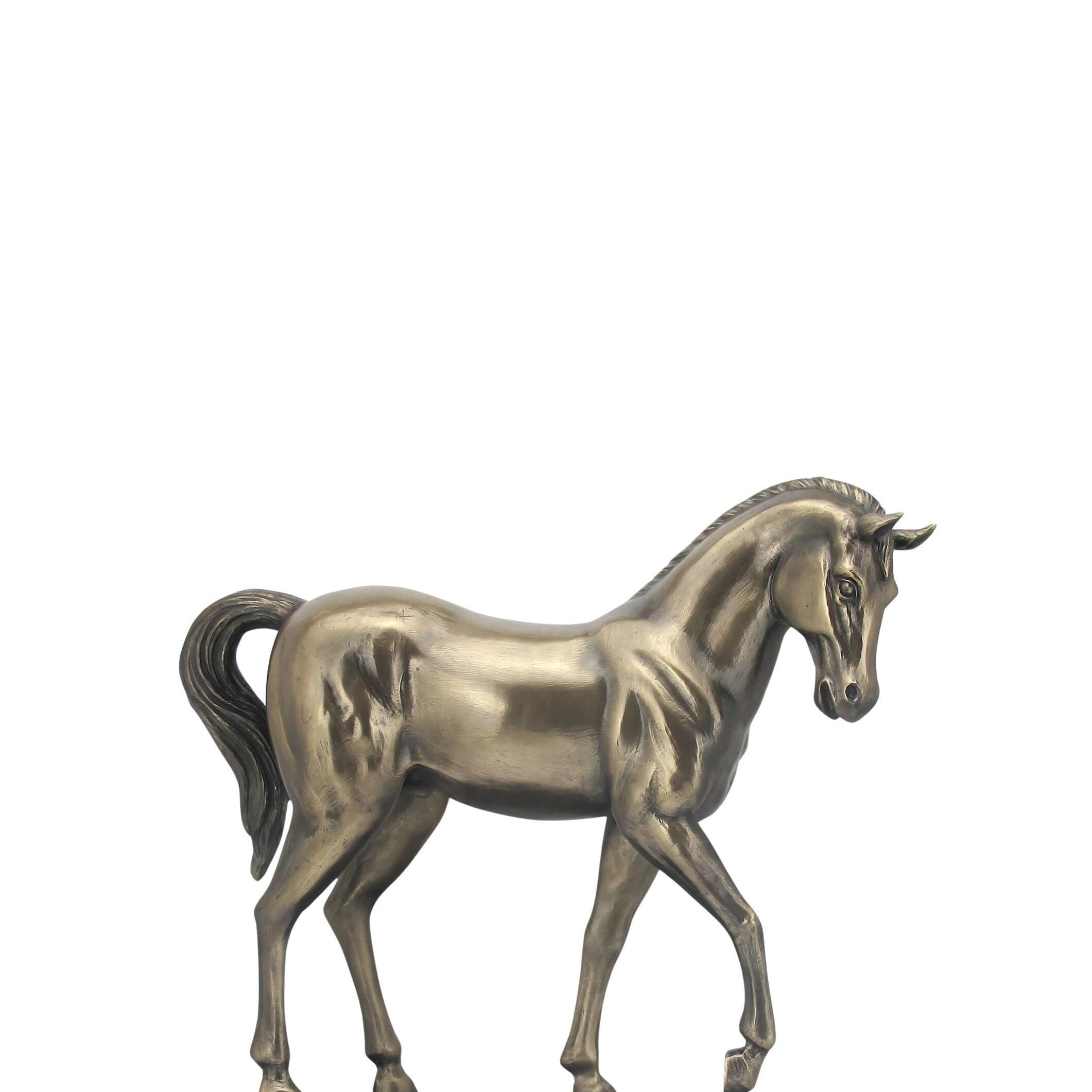 Classic Horse on Base Sculpture Statue