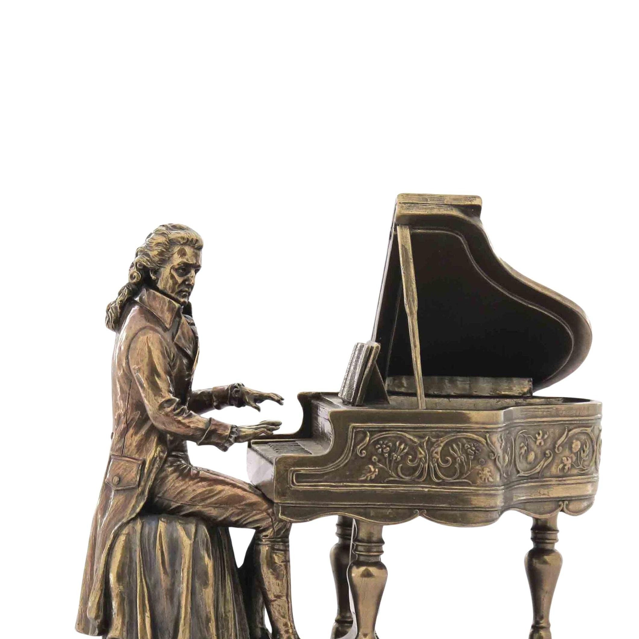 Mozart Statue Sculpture, Cold Cast Bronze Veronese Design