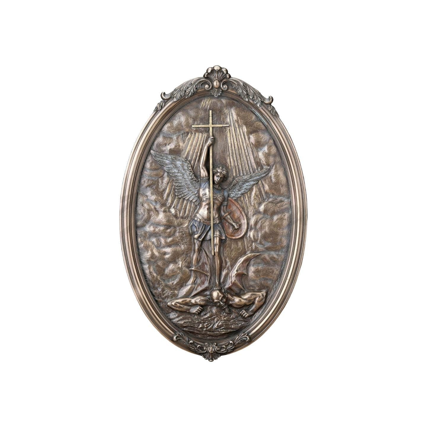 9.45 Inc Saint Michael Wall Plaque