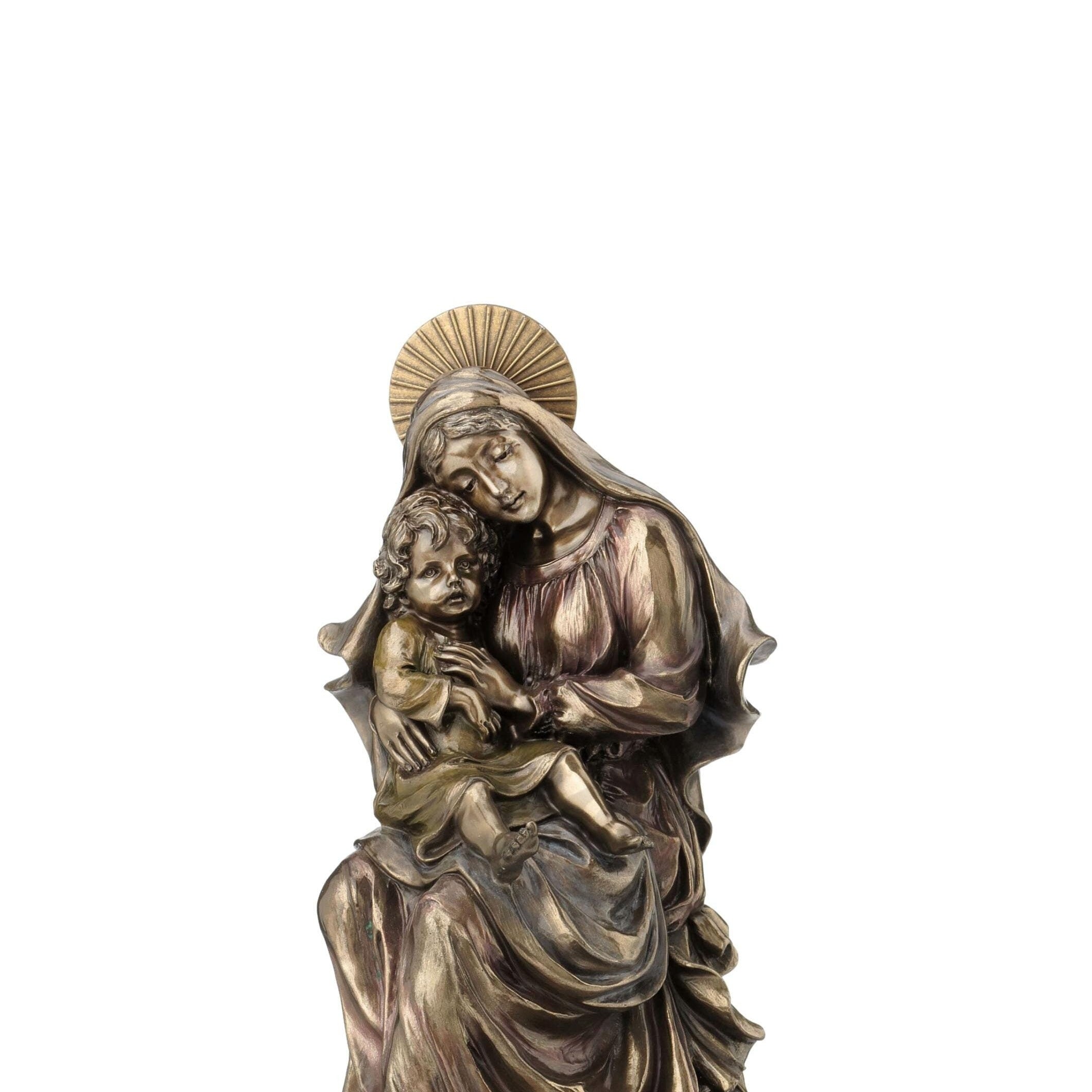 Virgin Mary and Jesus Statue - Mother and Child Figurine (9.44 Inches)